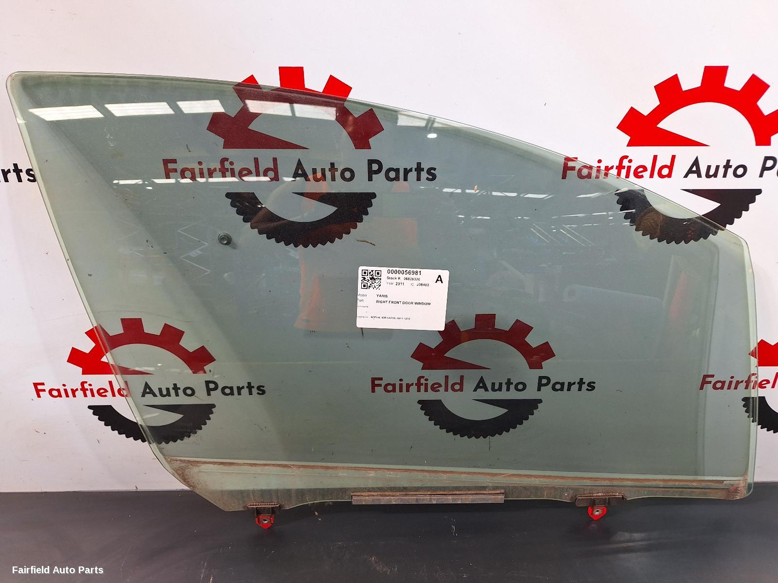 2011-2019 Toyota Yaris Right Front Door Window