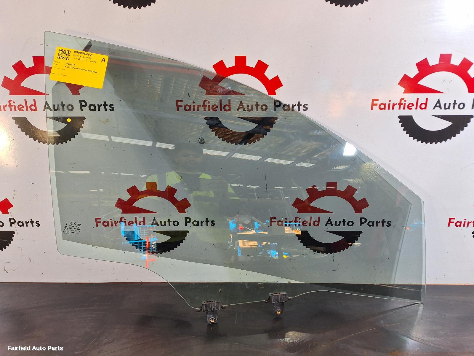 2017-2026 Kia Picanto Right Front Door Window