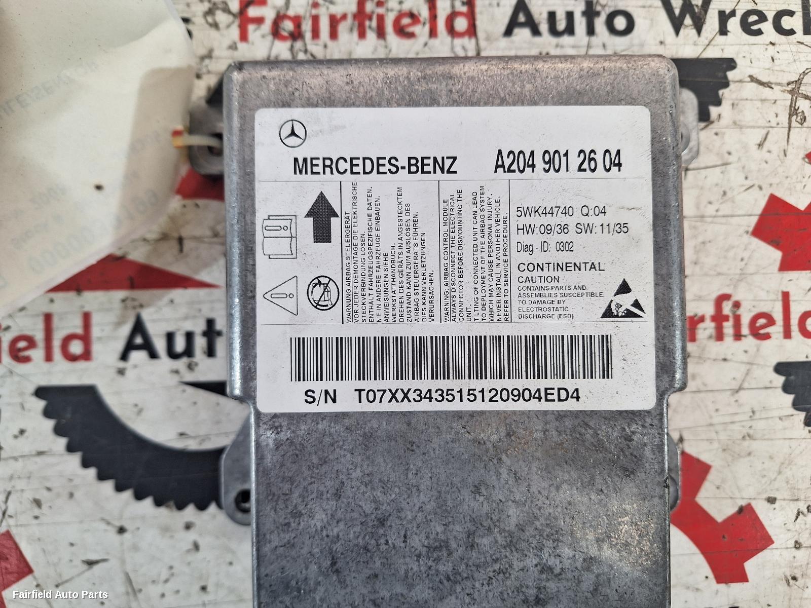 2007-2010 Mercedes C Class Airbag Module Sensor