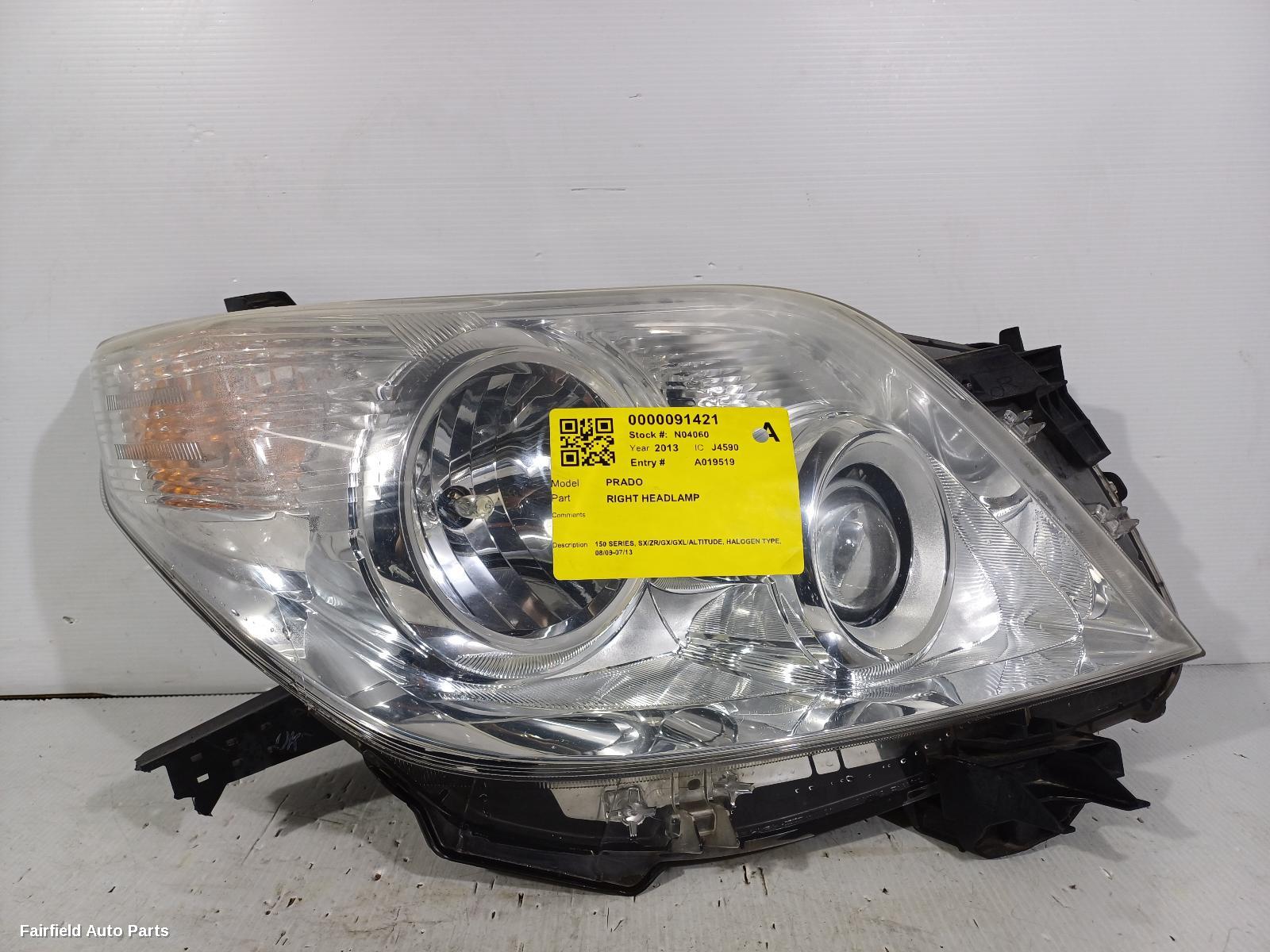 2009-2013 Toyota Prado Right Headlamp