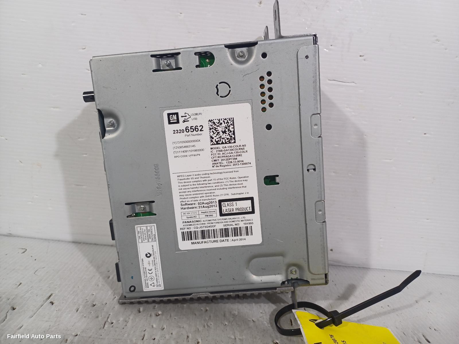 2013-2017 Holden Commodore Radio Cd Dvd Sat Tv