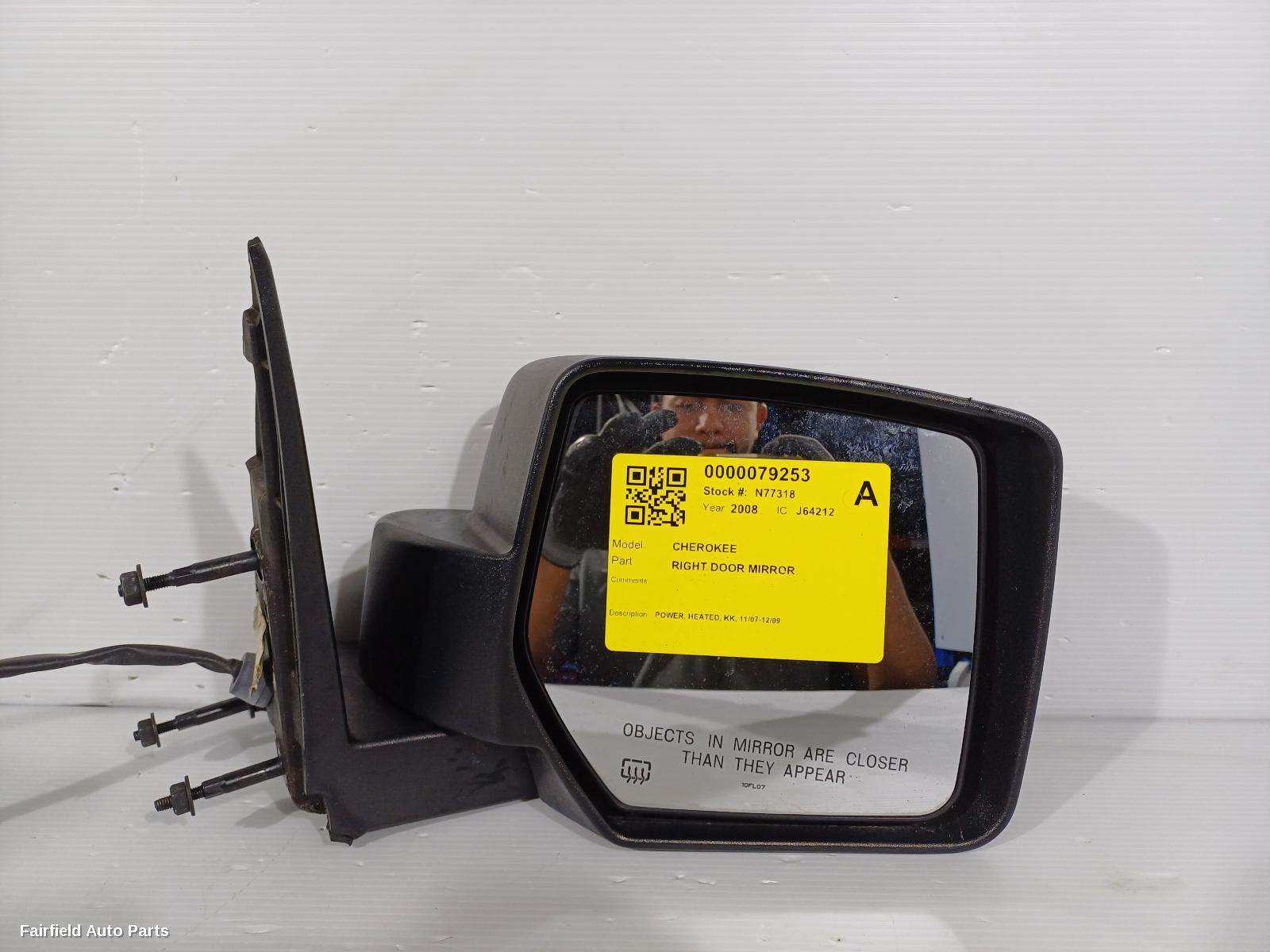 2008-2009 Jeep Cherokee Right Door Mirror