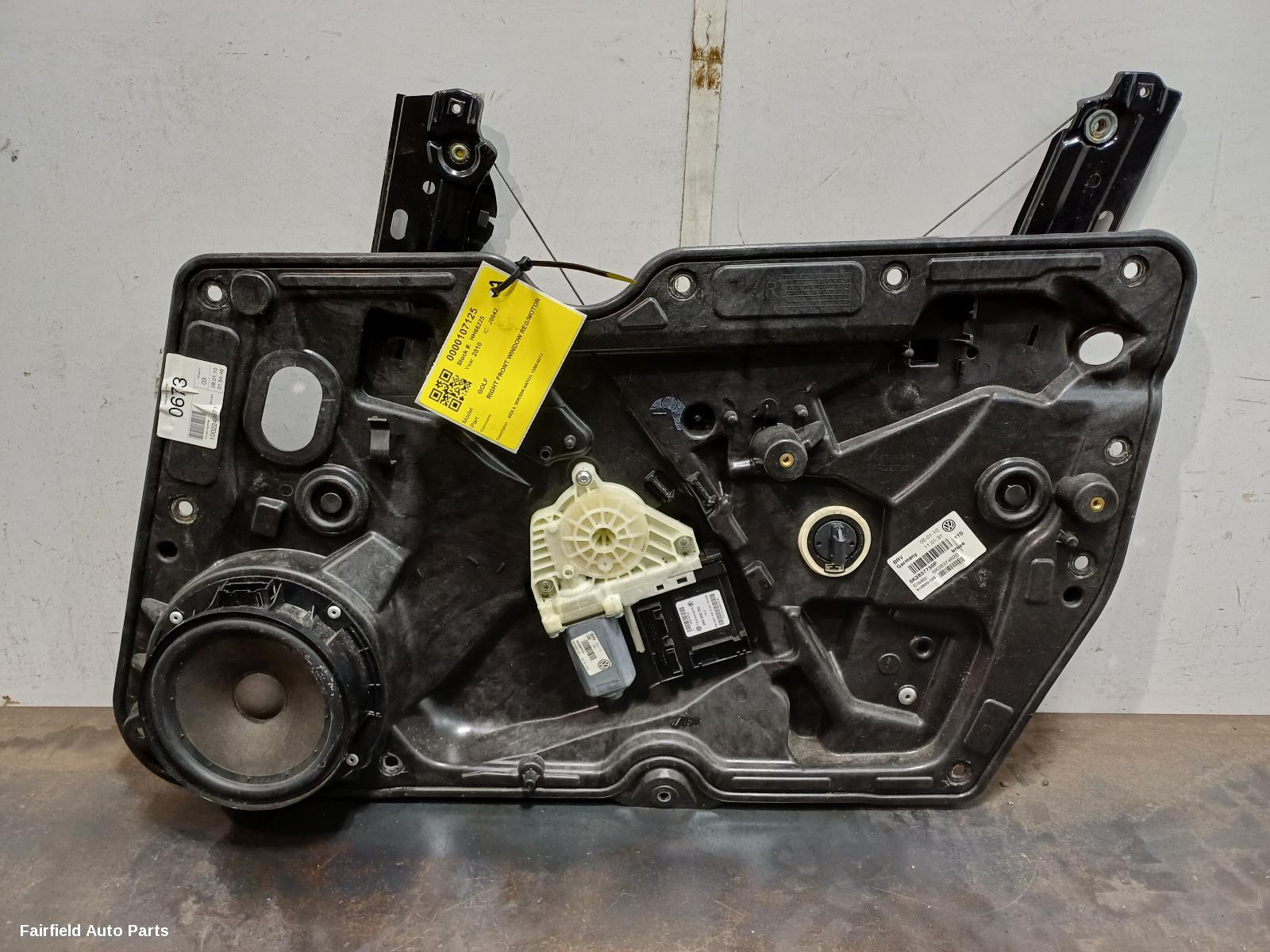 2008-2013 Volkswagen Golf Right Front Window Reg Motor