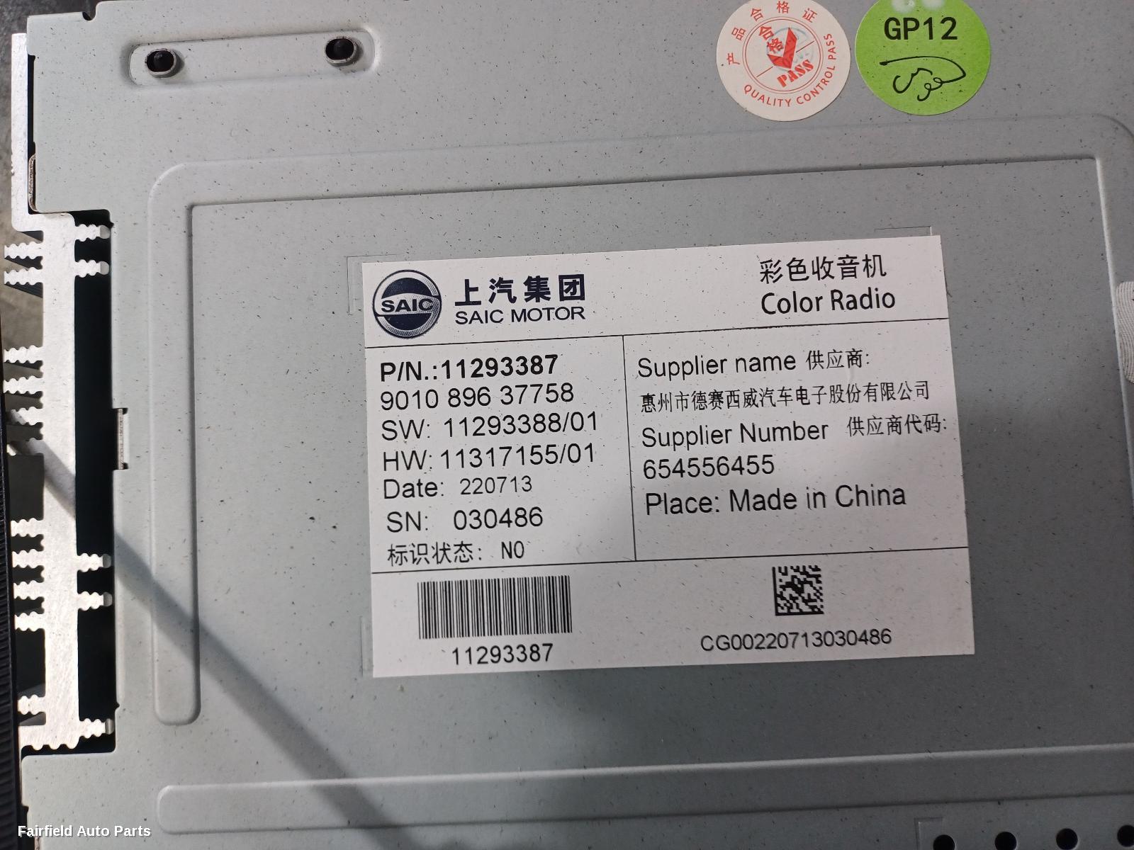 2018-2024 Mg Mg3 Radio Cd Dvd Sat Tv