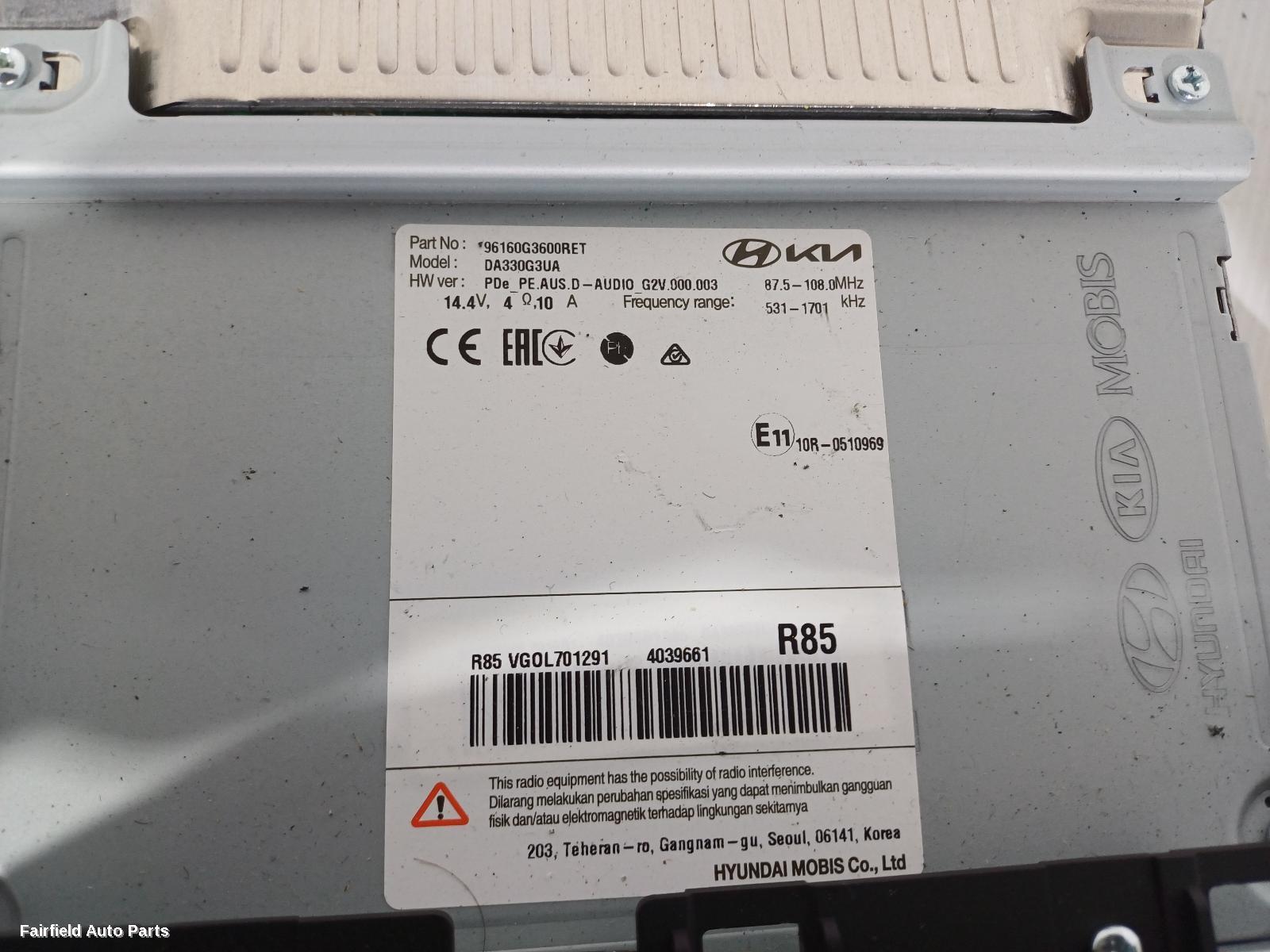 2020-2023 Hyundai I30 Radio Cd Dvd Sat Tv
