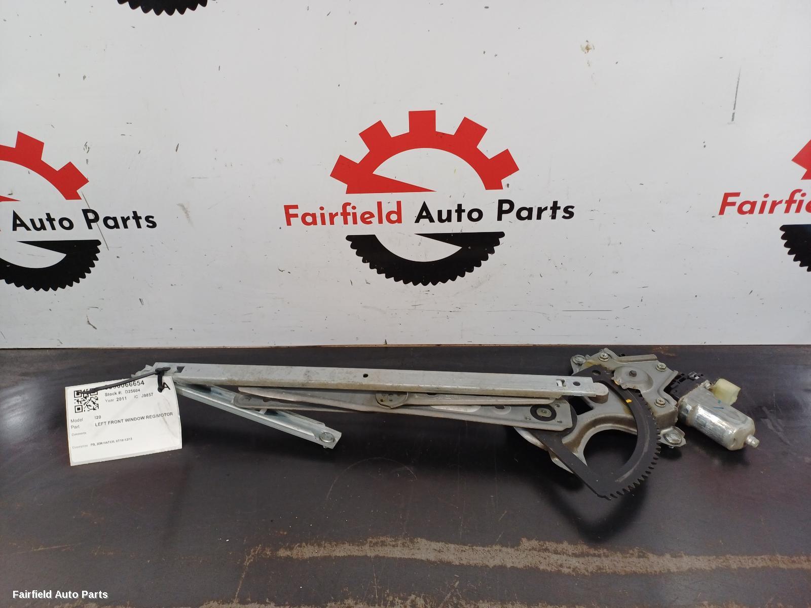 2010-2015 Hyundai I20 Left Front Window Reg Motor