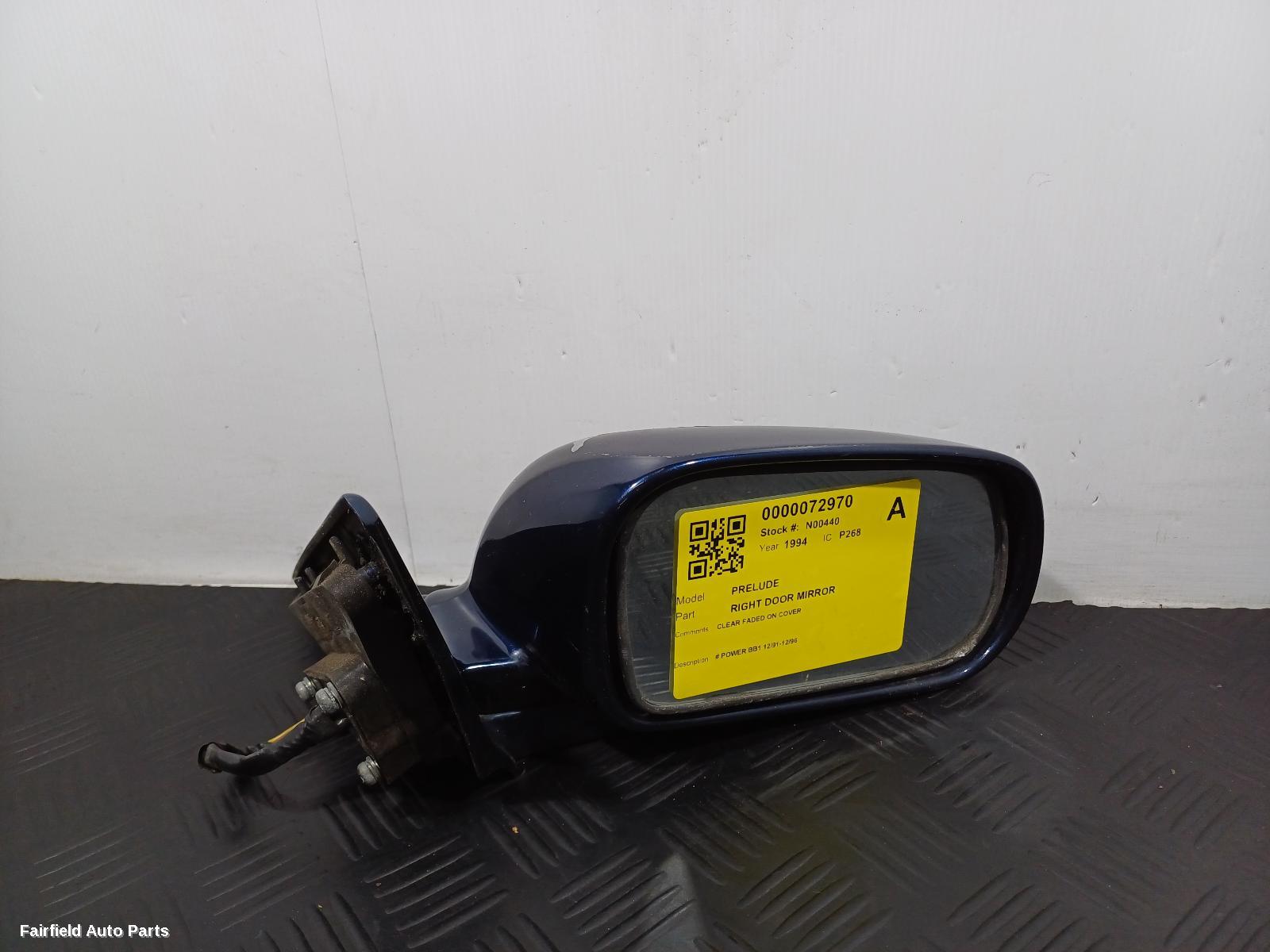 1991-1996 Honda Prelude Right Door Mirror