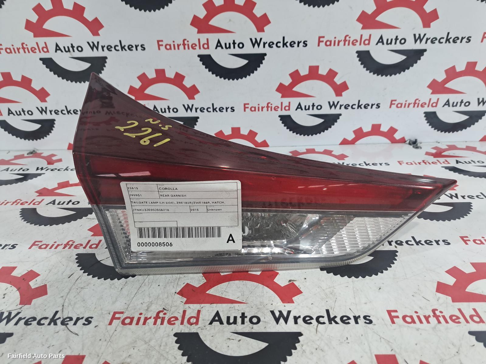 2015-2018 Toyota Corolla Rear Garnish