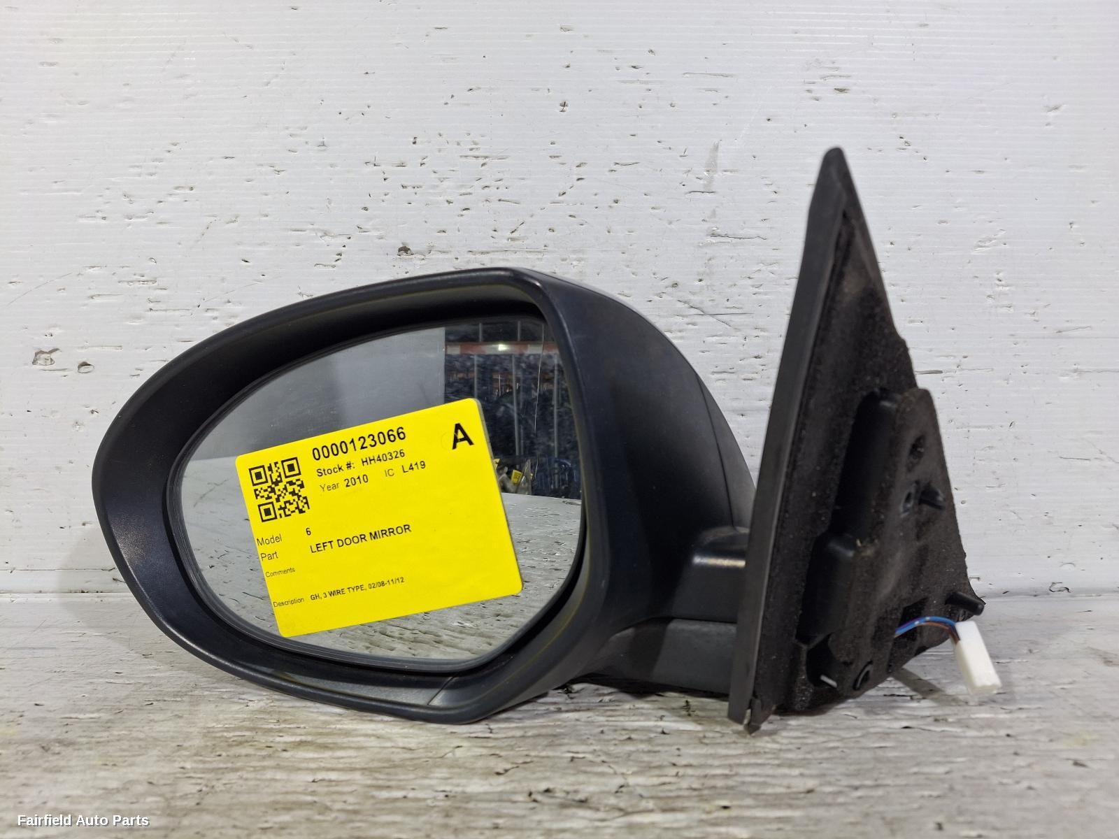 2008-2012 Mazda 6 Left Door Mirror