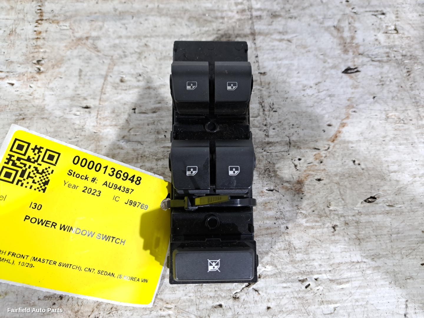 2020-2026 Hyundai I30 Pwr Dr Wind Switch