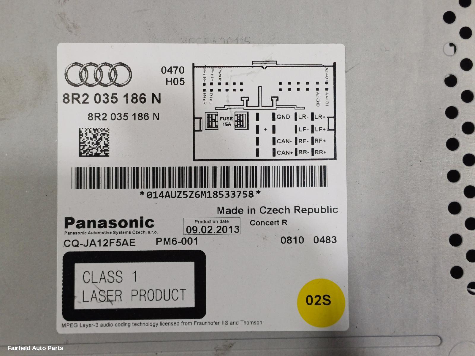 2012-2016 Audi A5 Radio Cd Dvd Sat Tv