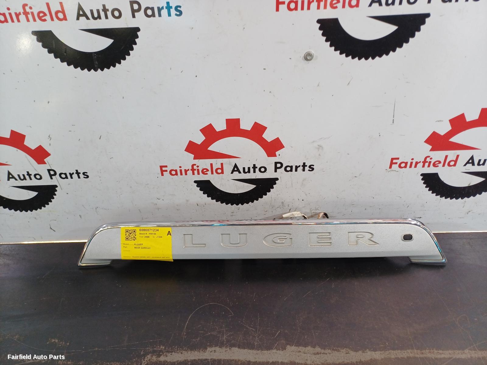2007-2014 Toyota Kluger Rear Garnish