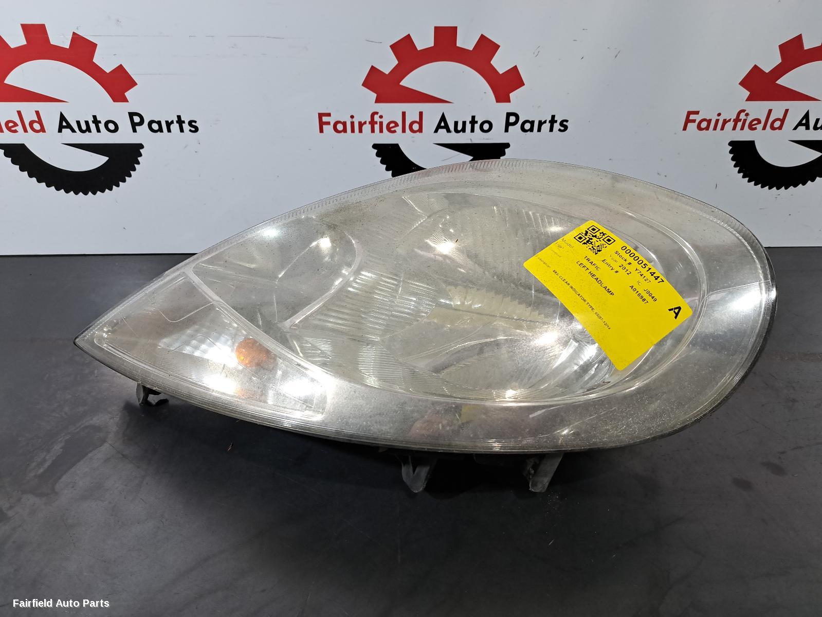 2007-2014 Renault Trafic Left Headlamp