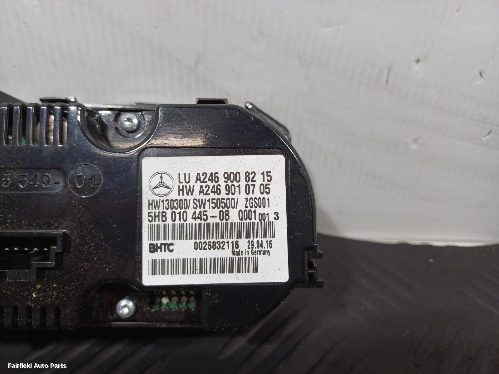2012-2018 Mercedes A Class Heater Ac Controls
