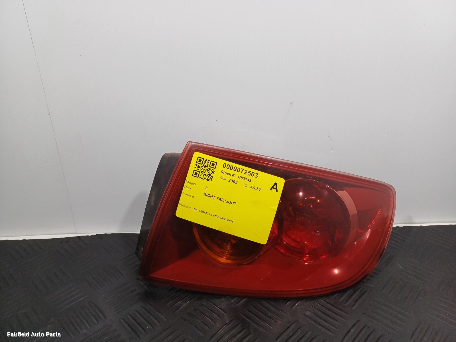 2003-2006 Mazda 3 Right Taillight
