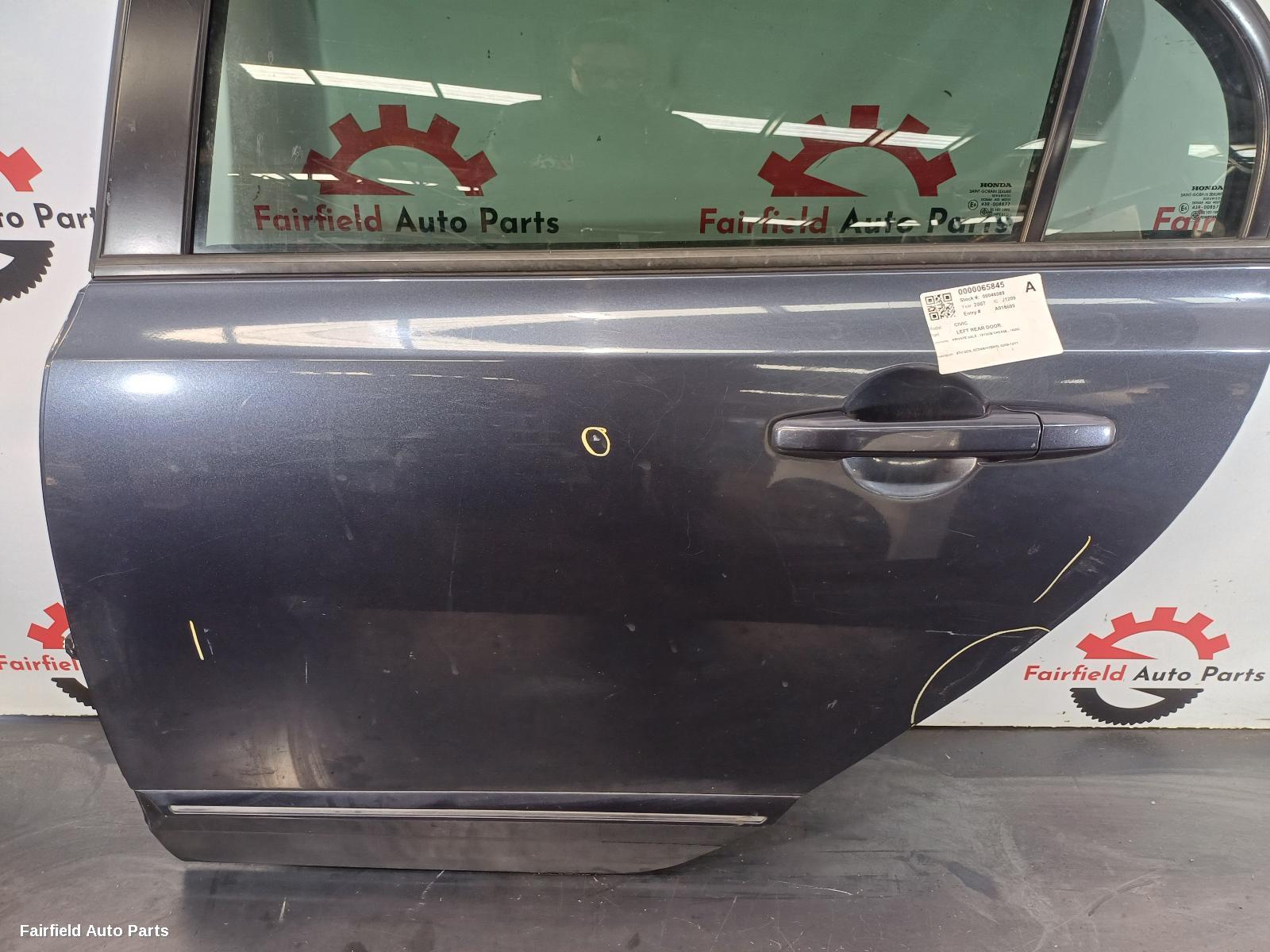 2006-2011 Honda Civic Left Rear Door Sliding