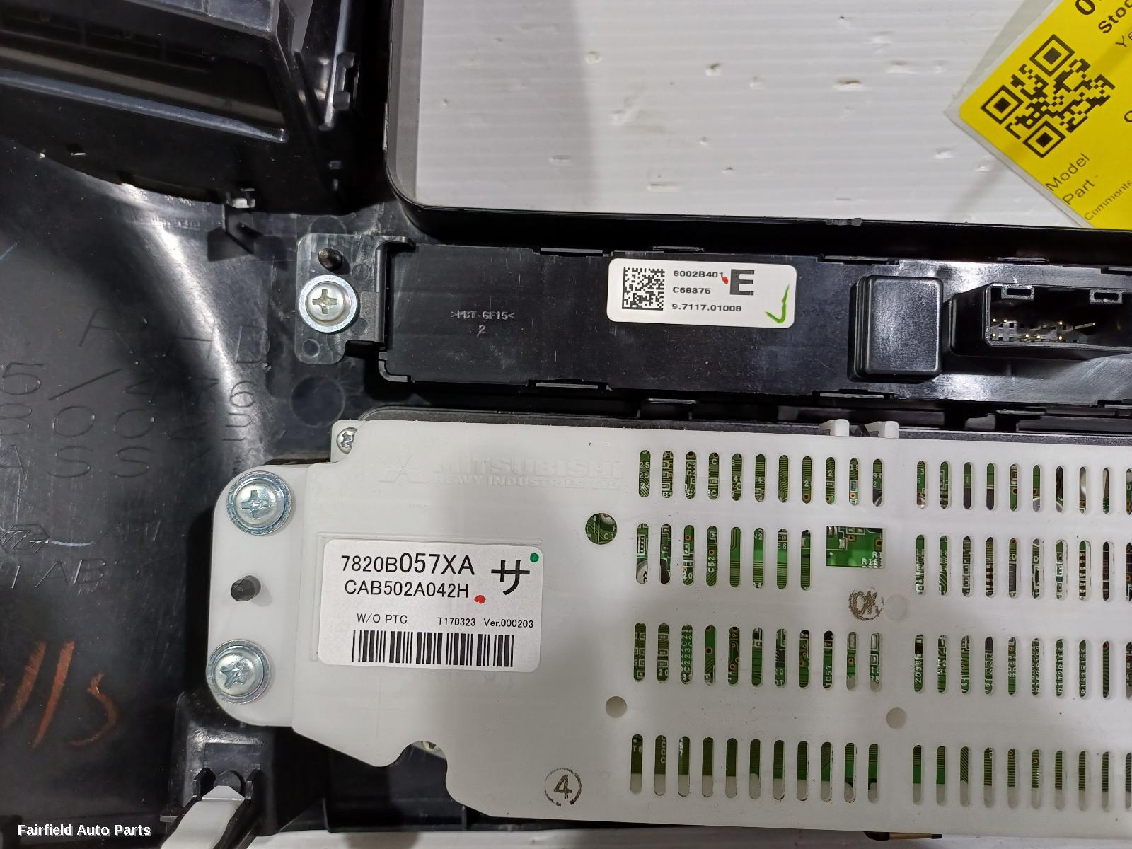 2012-2021 Mitsubishi Outlander Heater Ac Controls