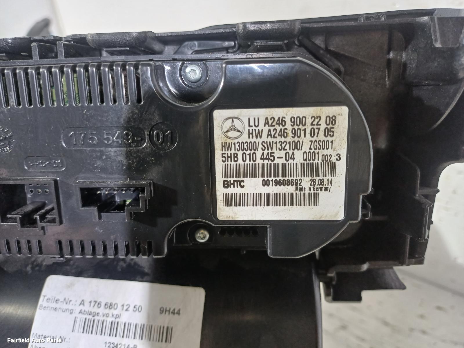 2012-2018 Mercedes A Class Heater Ac Controls