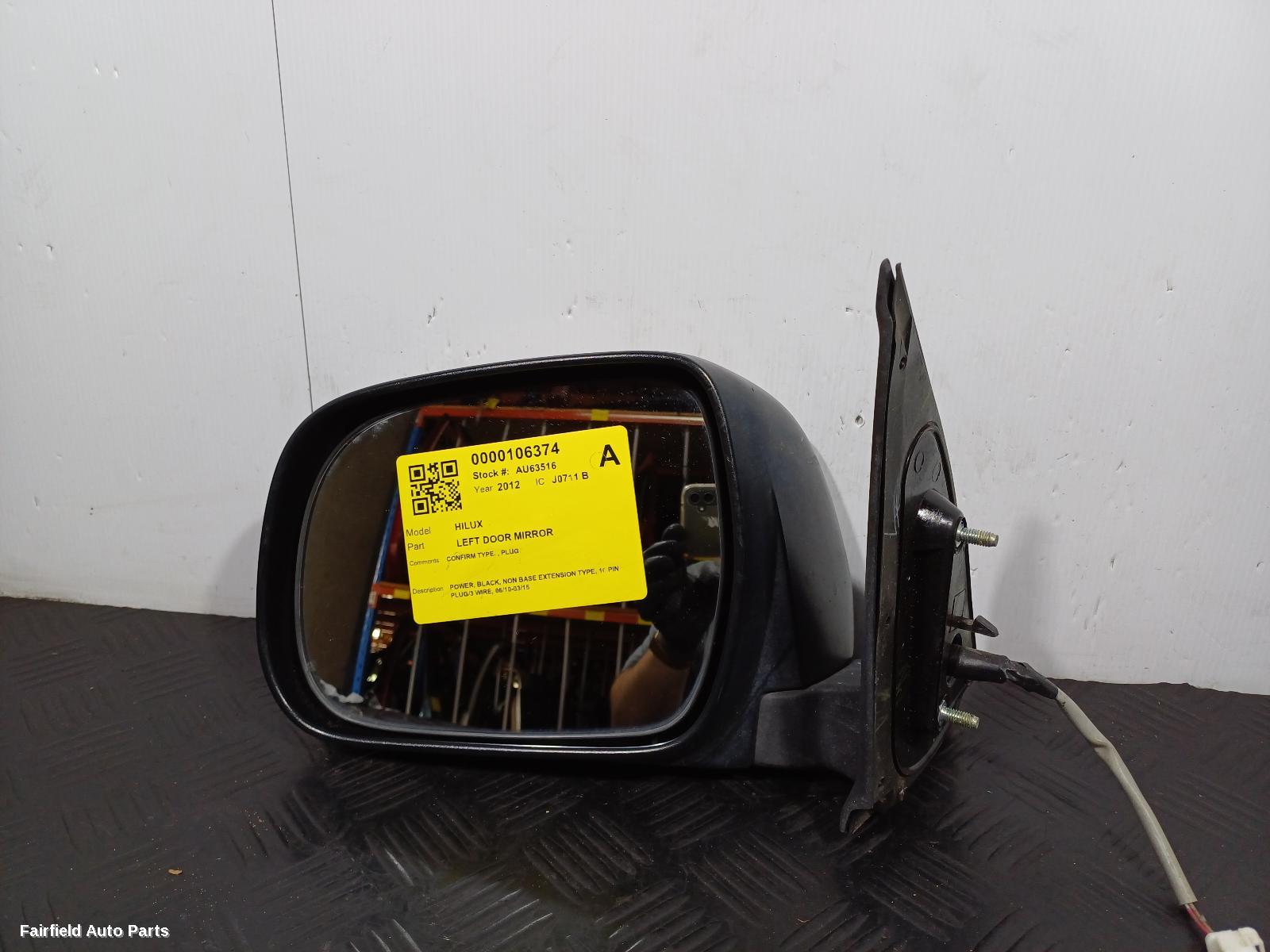 2010-2015 Toyota Hilux Left Door Mirror