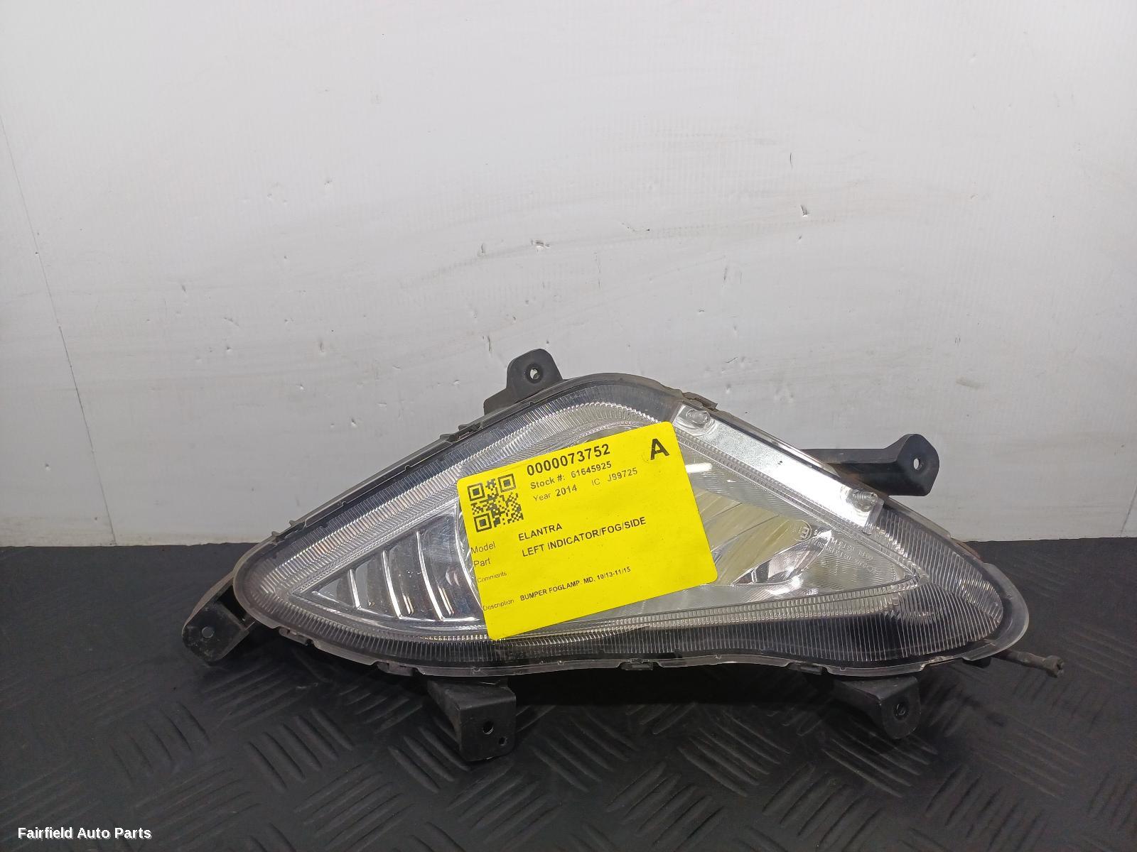 2013-2015 Hyundai Elantra Left Indicator Fog Side