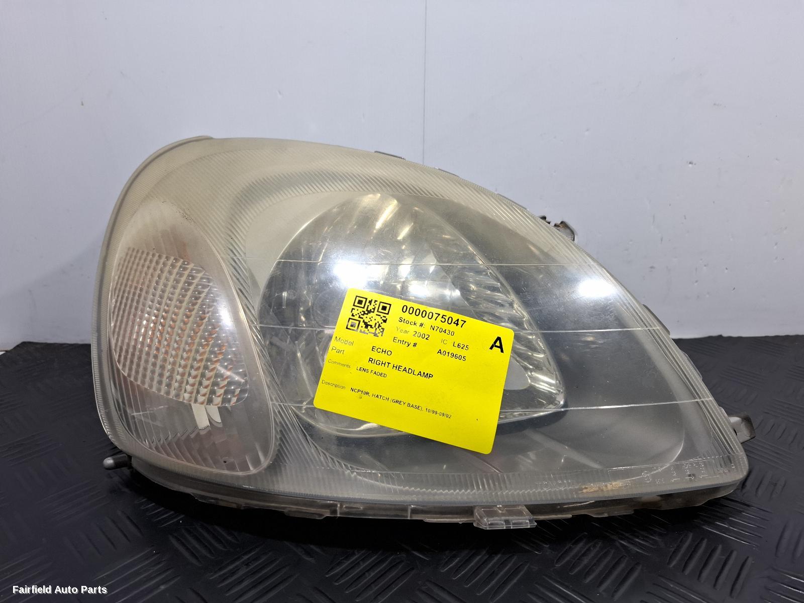 1999-2002 Toyota Echo Right Headlamp