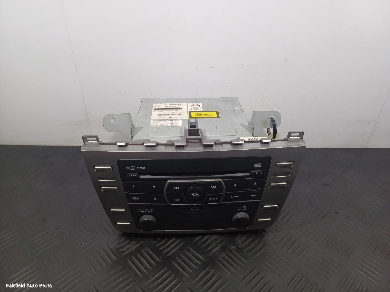 2008-2012 Mazda 6 Radio Cd Dvd Sat Tv