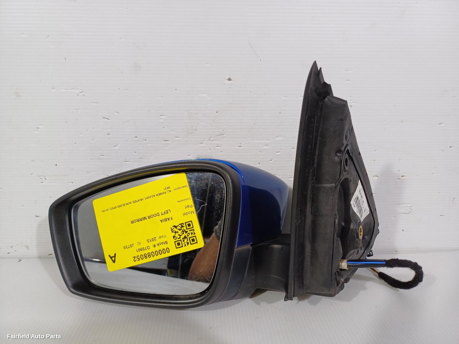 2015-2021 Skoda Fabia Left Door Mirror