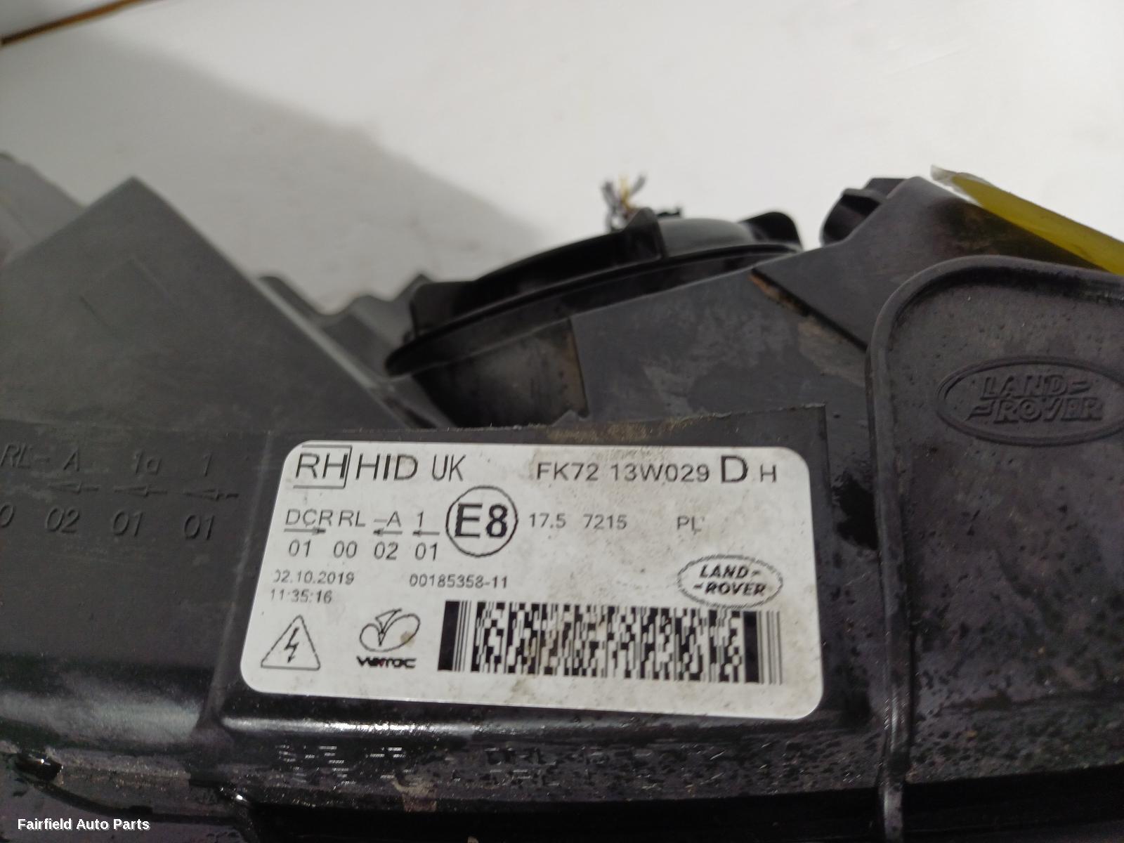 2015-2019 Land Rover Discovery Sport Right Headlamp