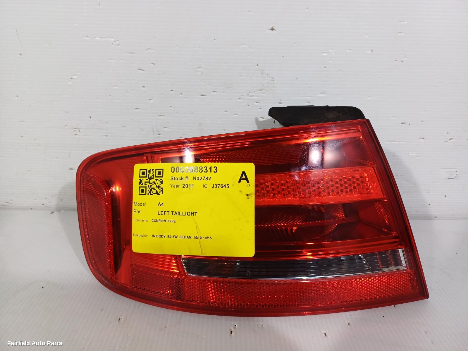 2008-2012 Audi A4 Left Taillight