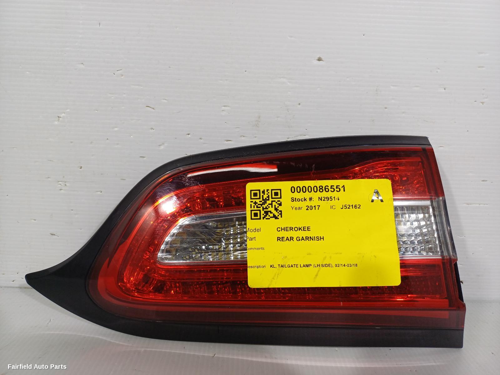 2014-2018 Jeep Cherokee Rear Garnish
