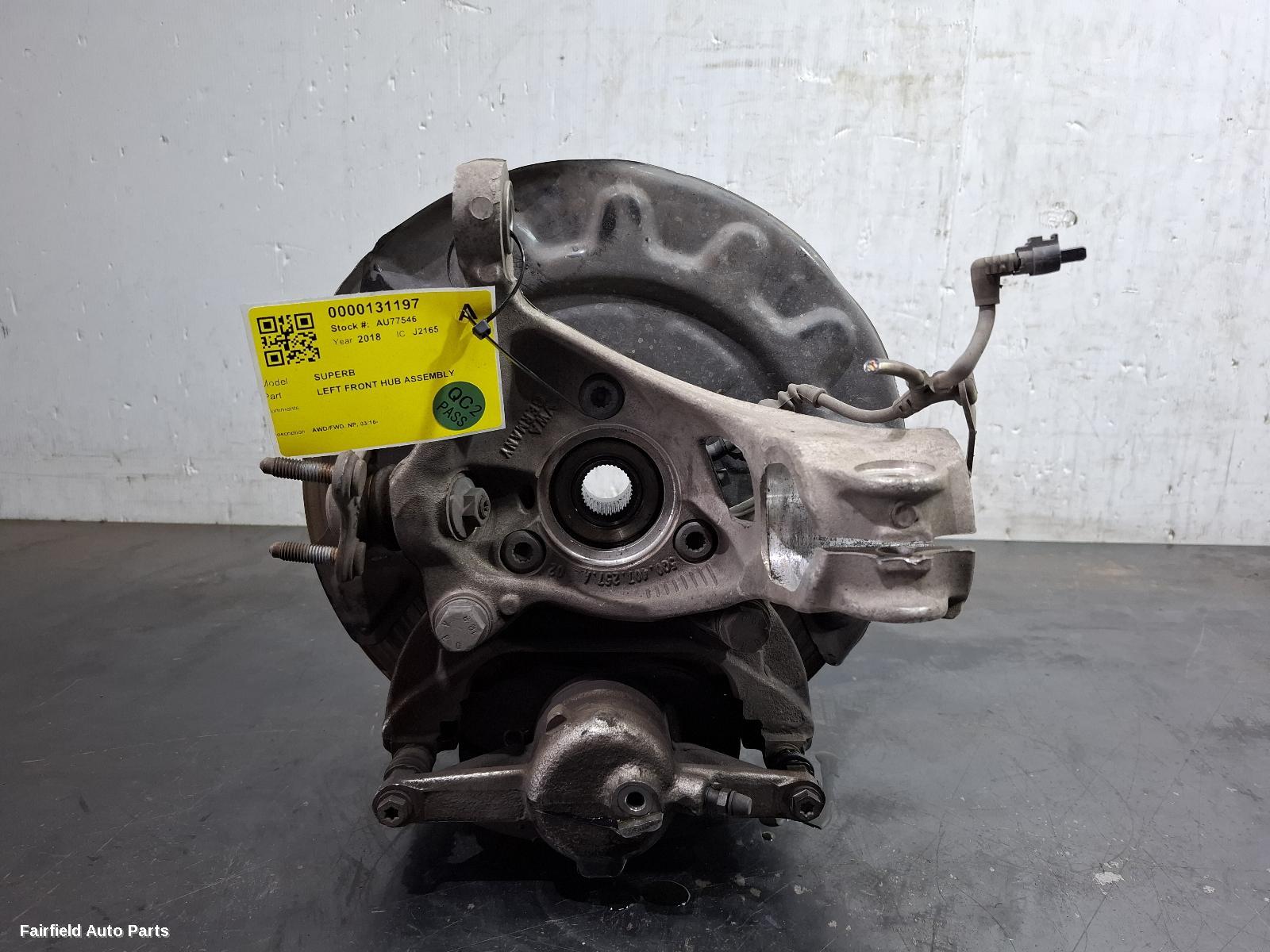 2016-2023 Skoda Superb Left Front Hub Assembly