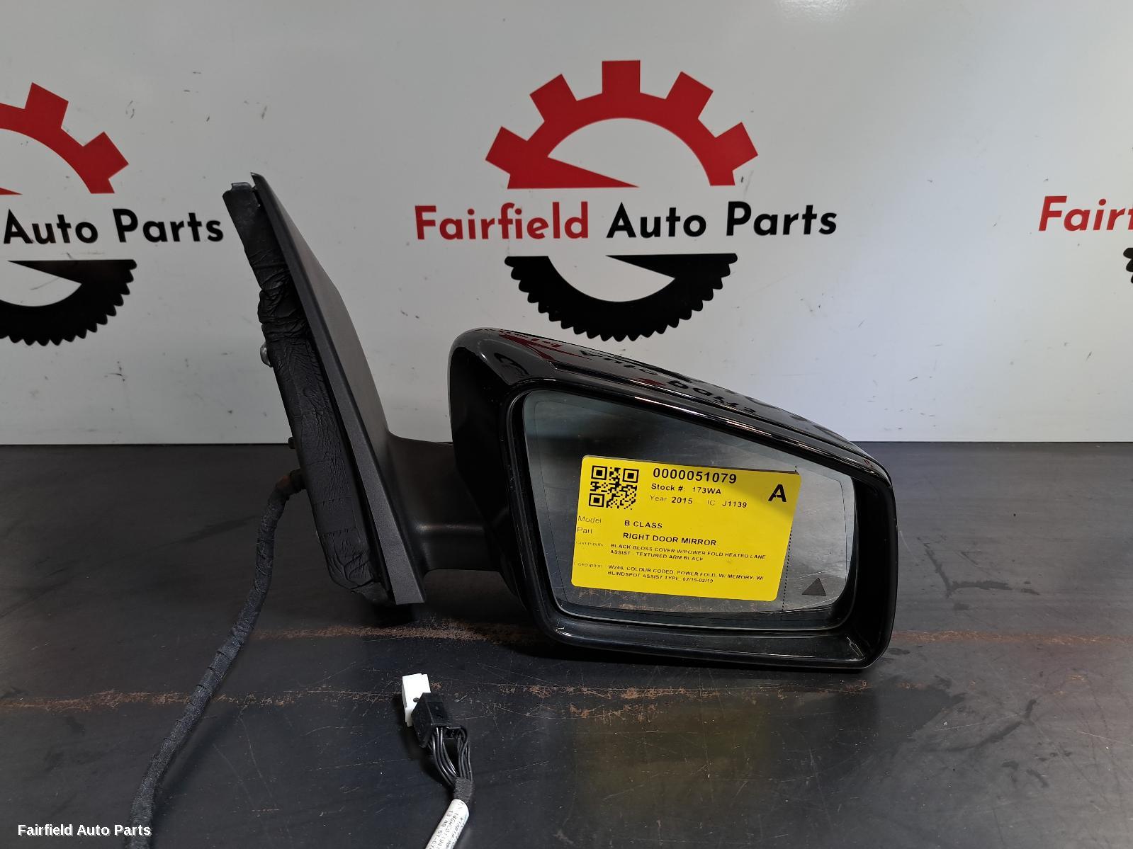 2015-2019 Mercedes B Class Right Door Mirror