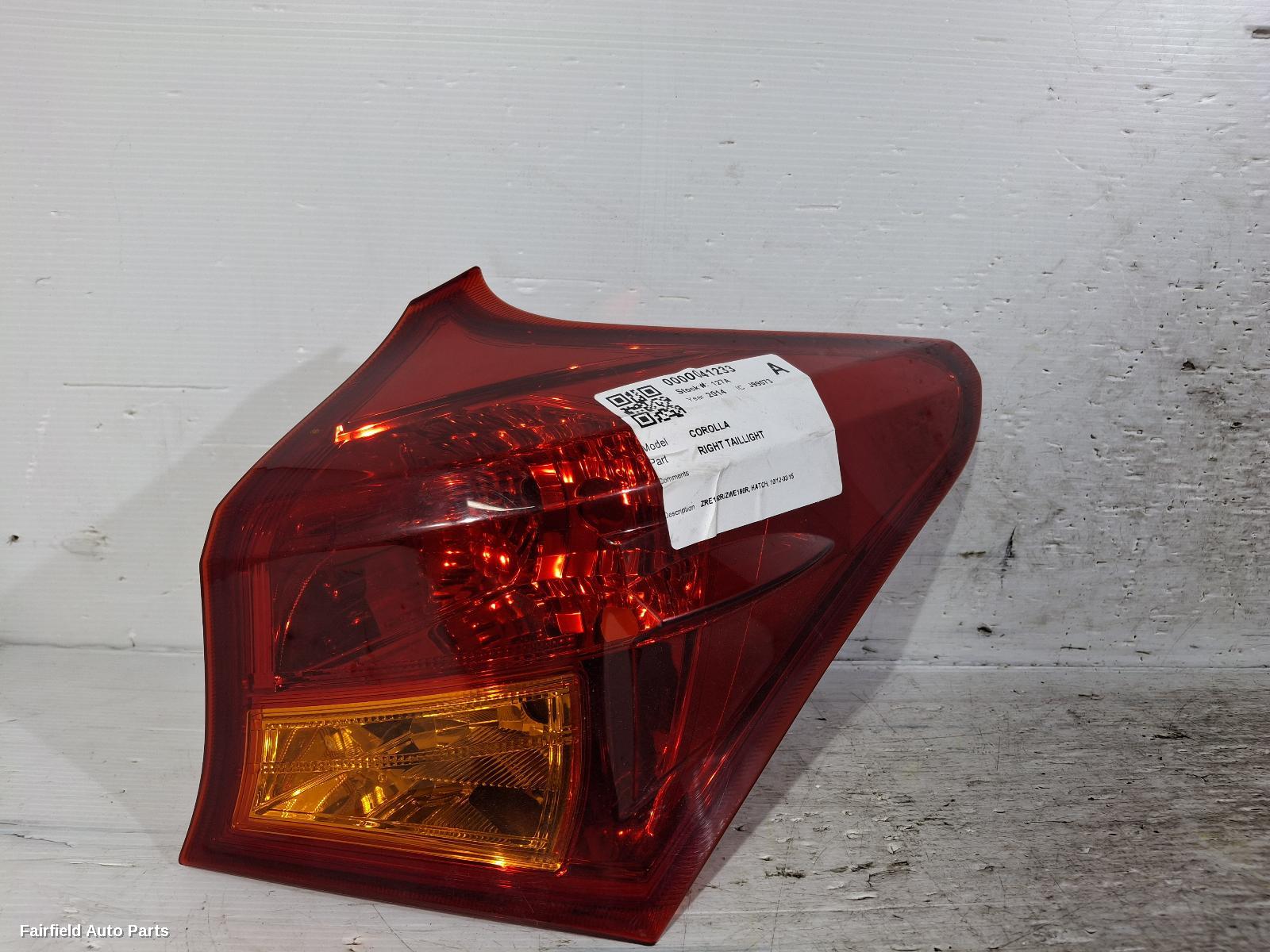 2012-2015 Toyota Corolla Right Taillight