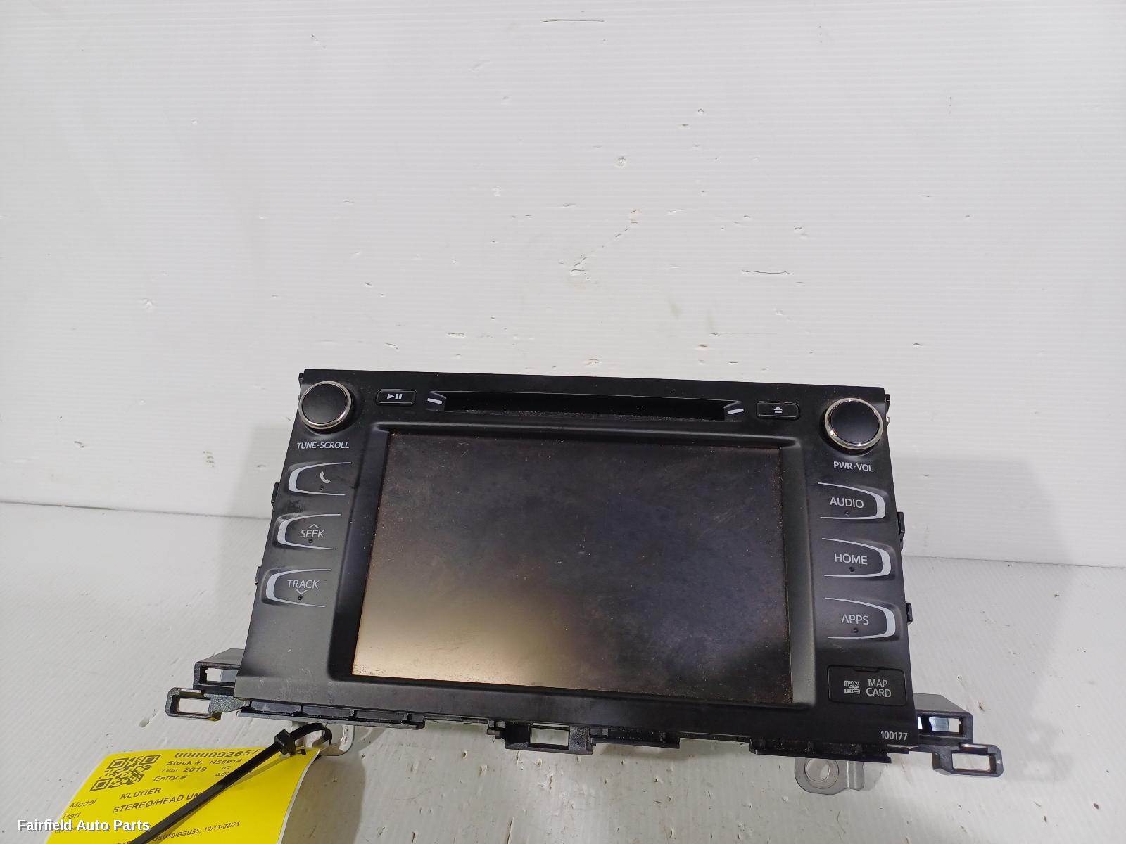 2013-2021 Toyota Kluger Radio Cd Dvd Sat Tv