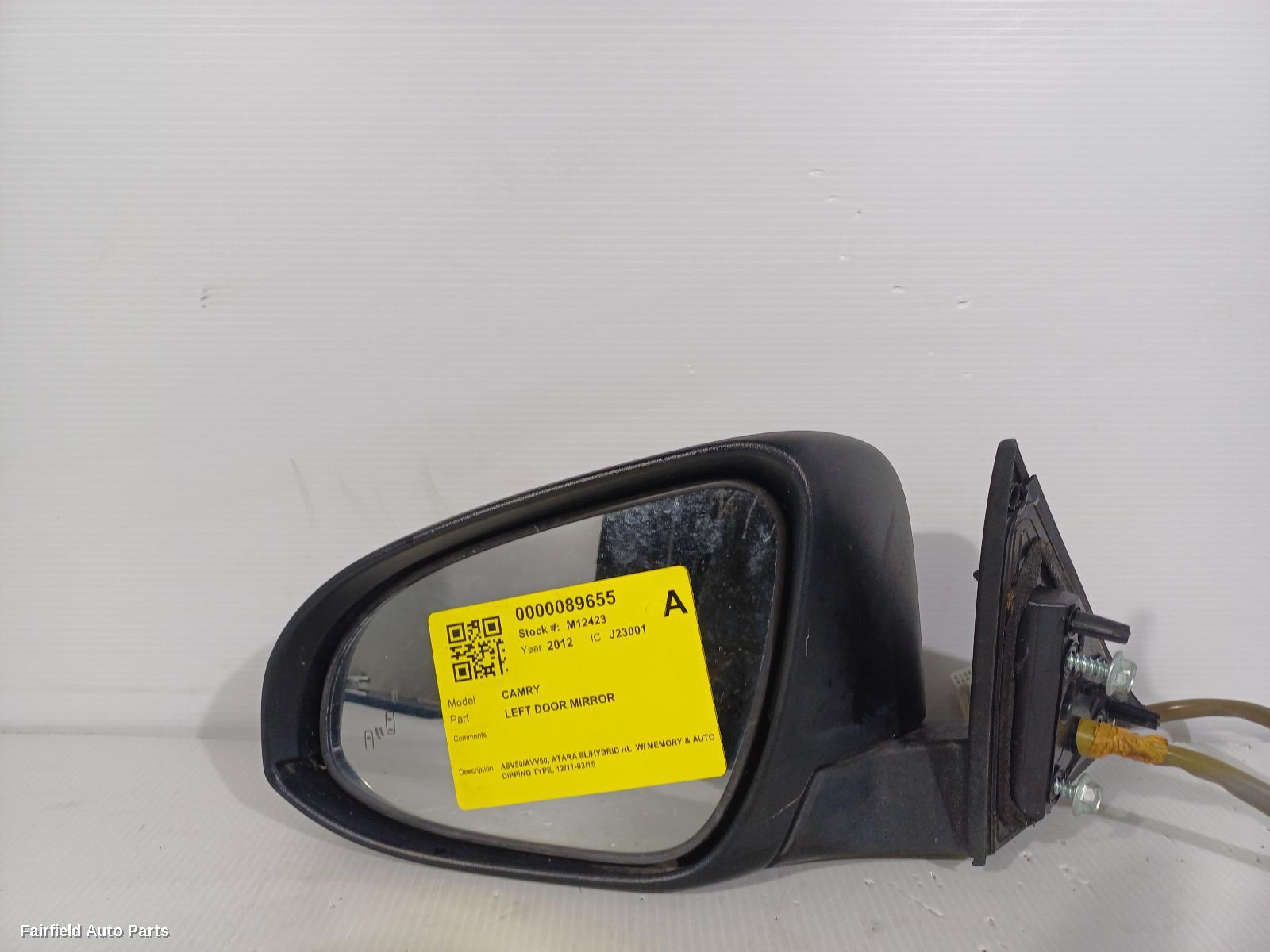 2011-2015 Toyota Camry Left Door Mirror