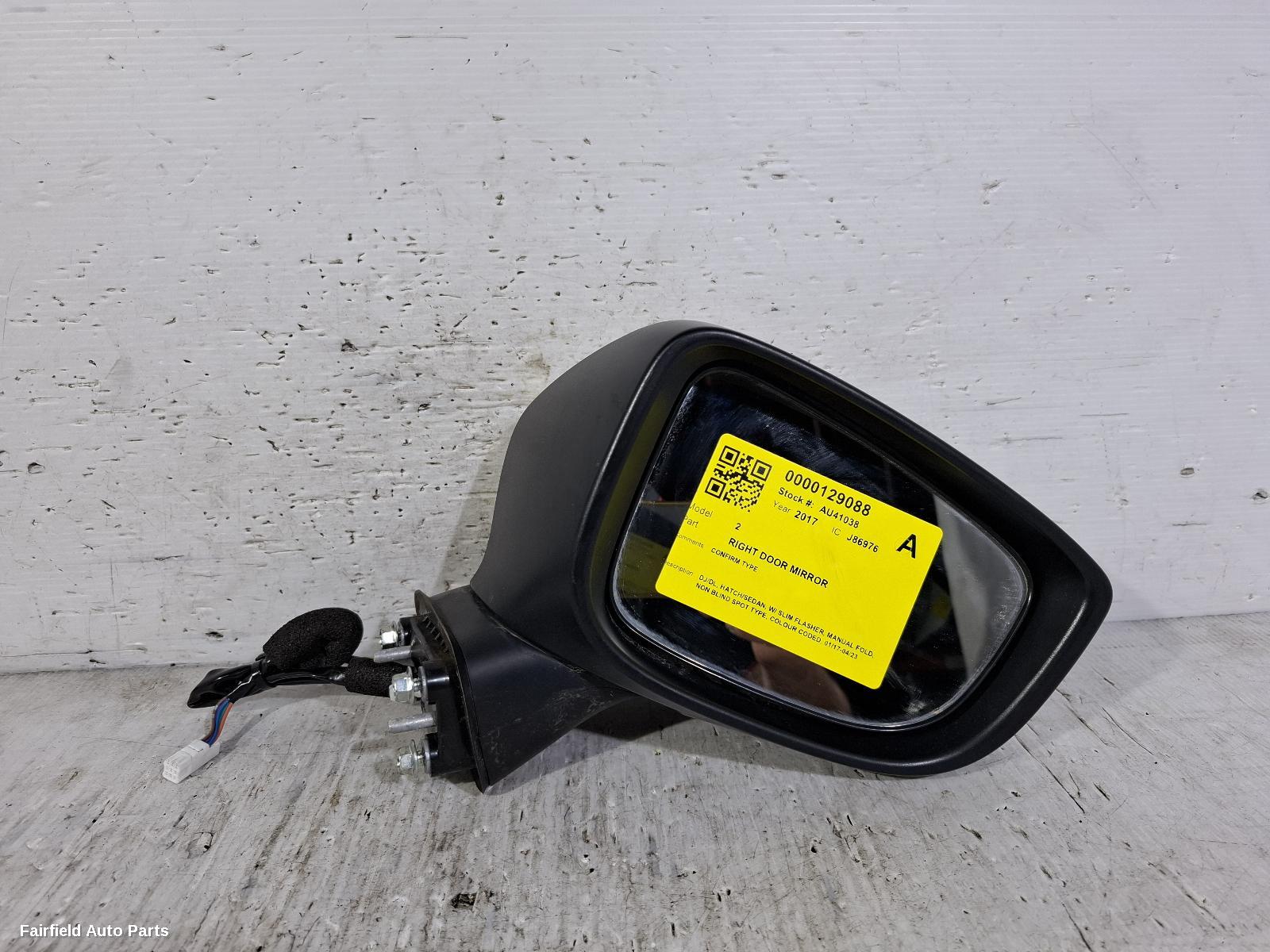 2017-2019 Mazda 2 Right Door Mirror