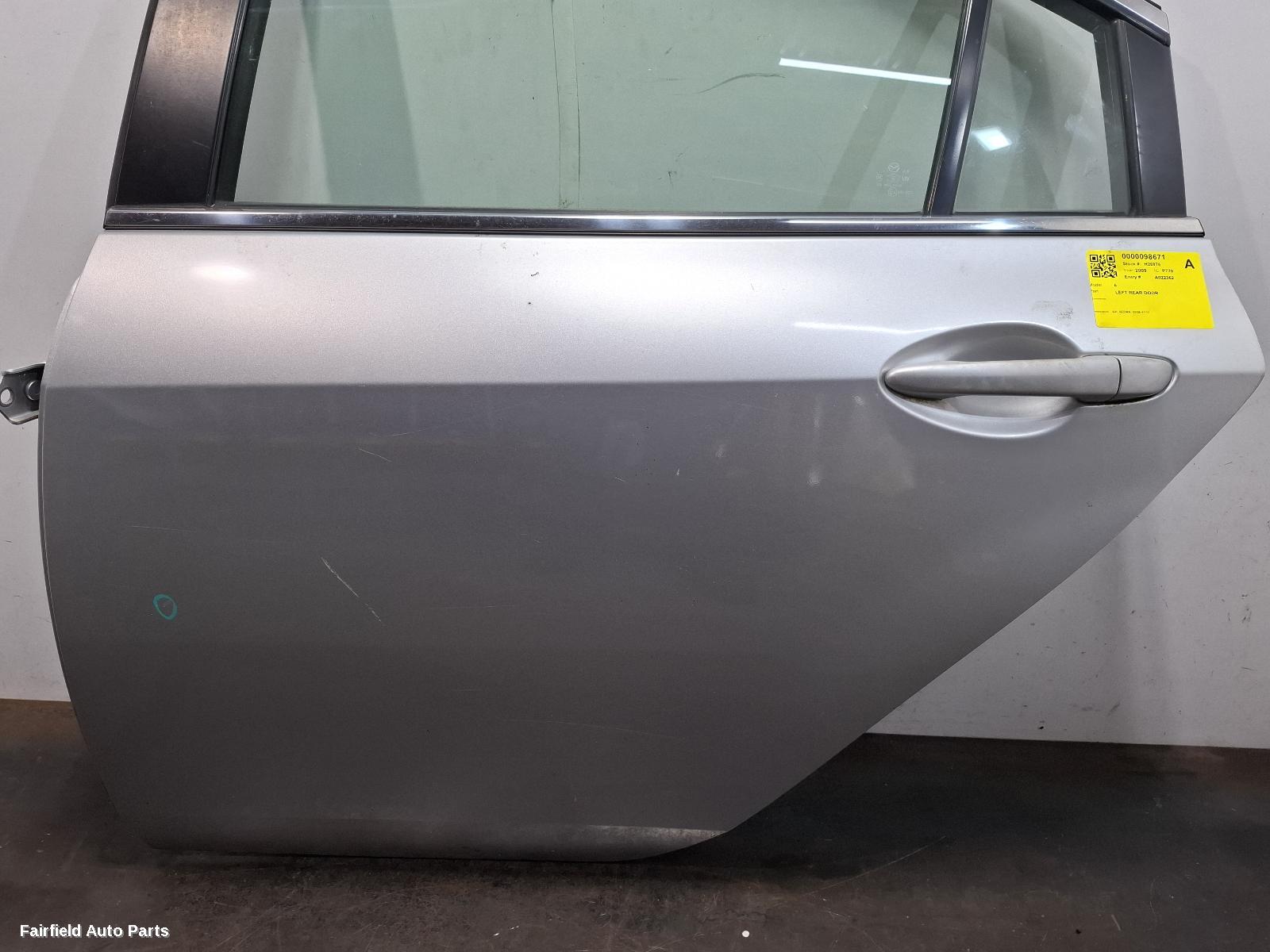 2008-2012 Mazda 6 Left Rear Door Sliding
