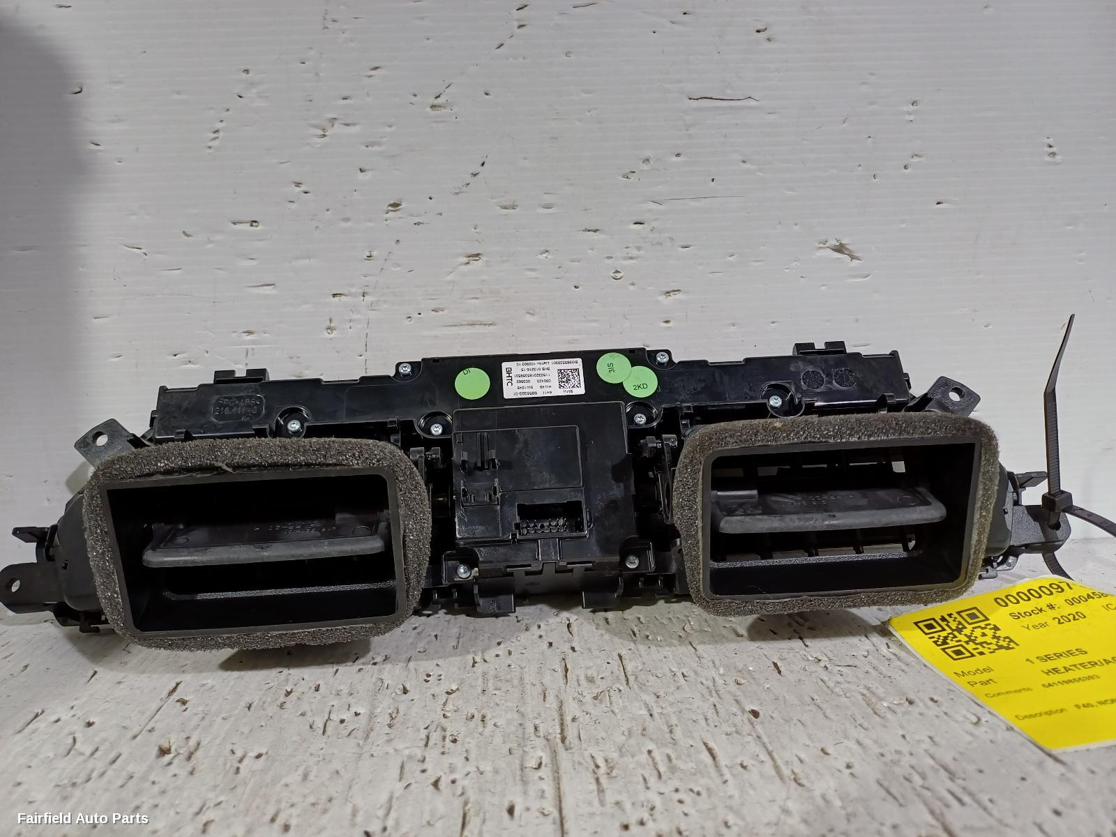 2019-2024 Bmw 1 Series Heater Ac Controls