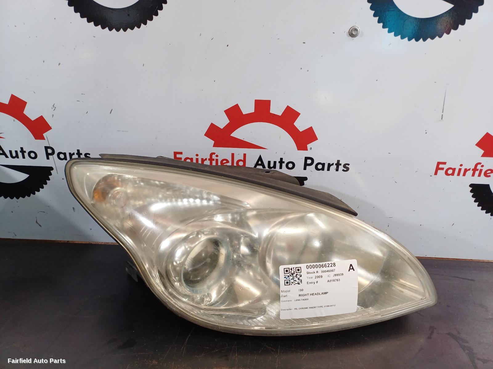 2008-2012 Hyundai I30 Right Headlamp