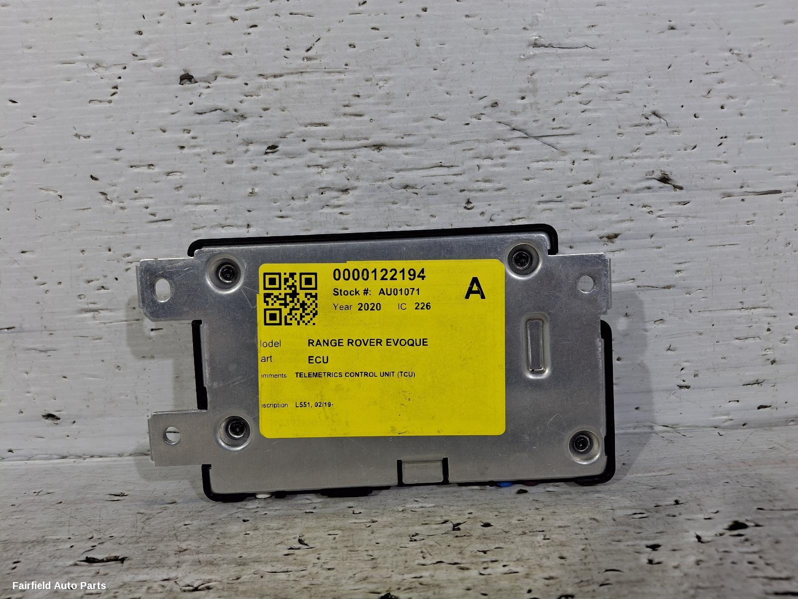 2019-2026 Land Rover Rangerover Evoque Ecu