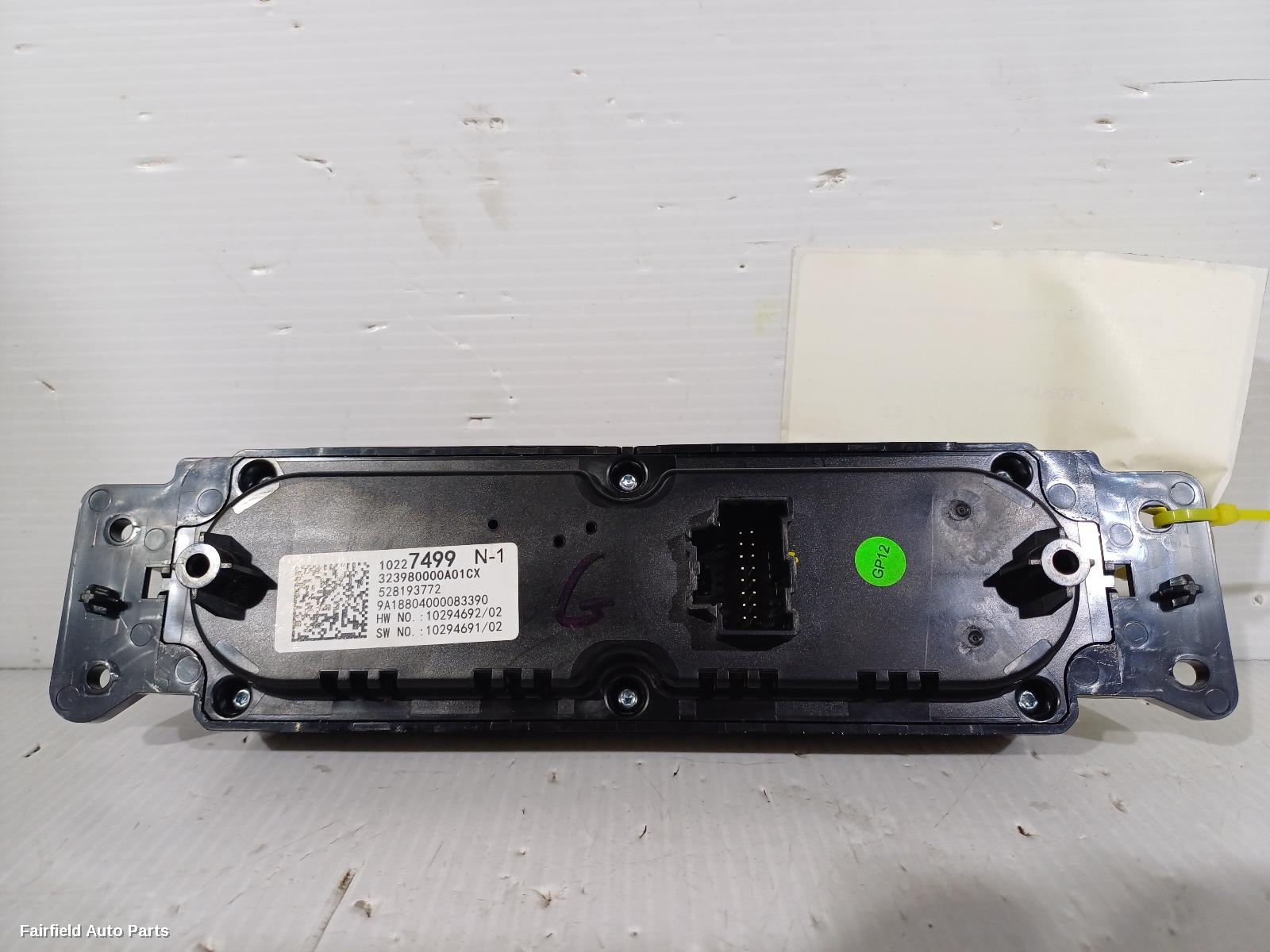 2017-2024 Mg Zs Heater Ac Controls