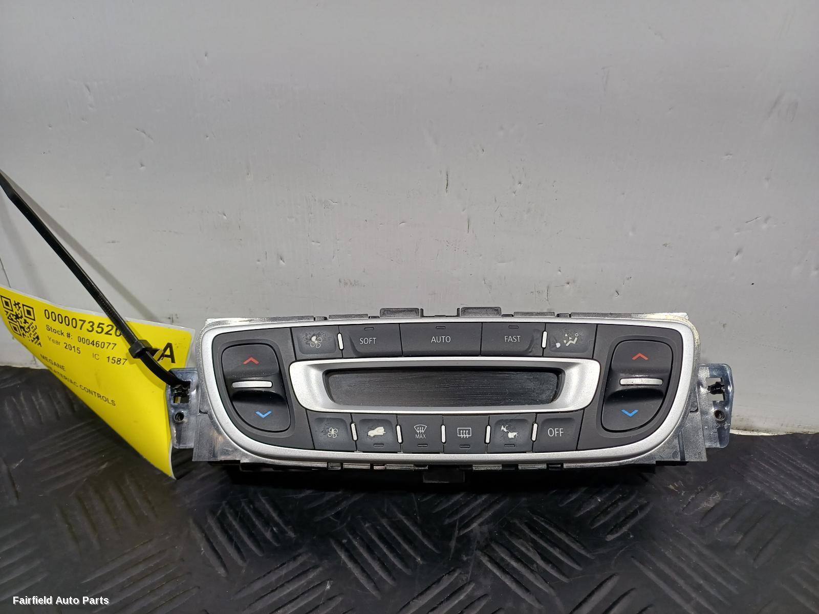 2010-2016 Renault Megane Heater Ac Controls