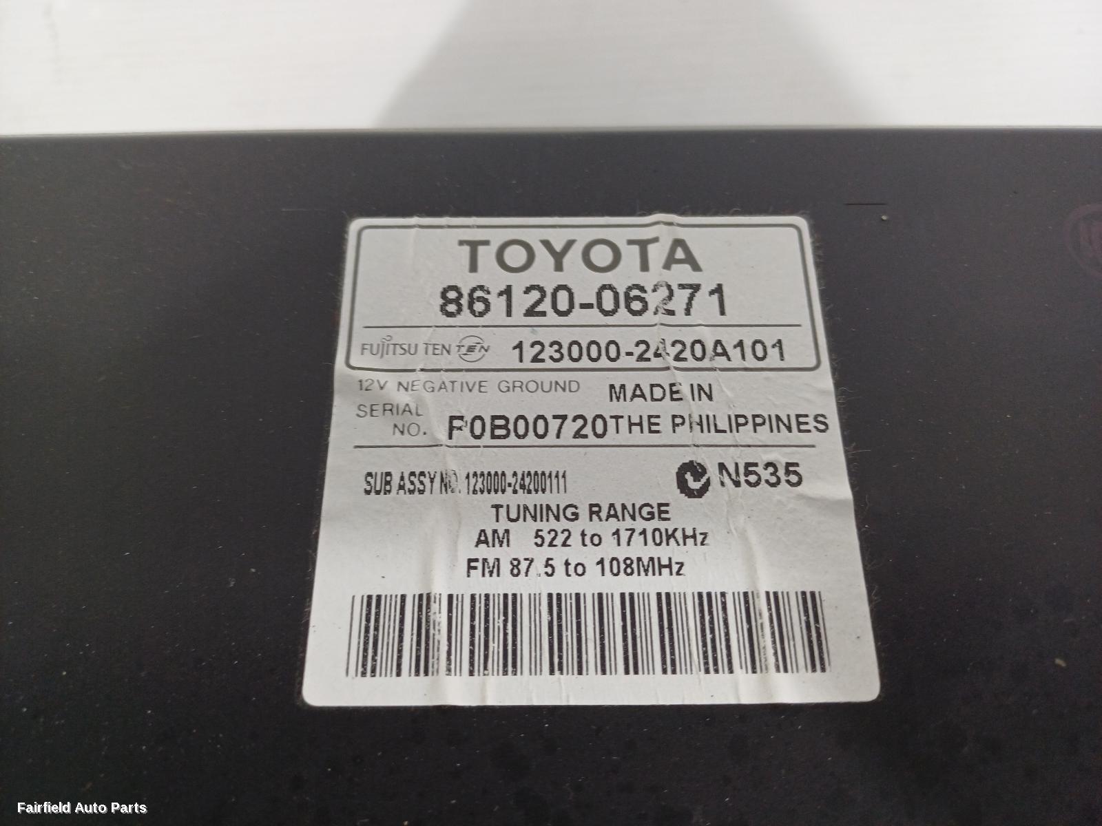2006-2009 Toyota Camry Radio Cd Dvd Sat Tv