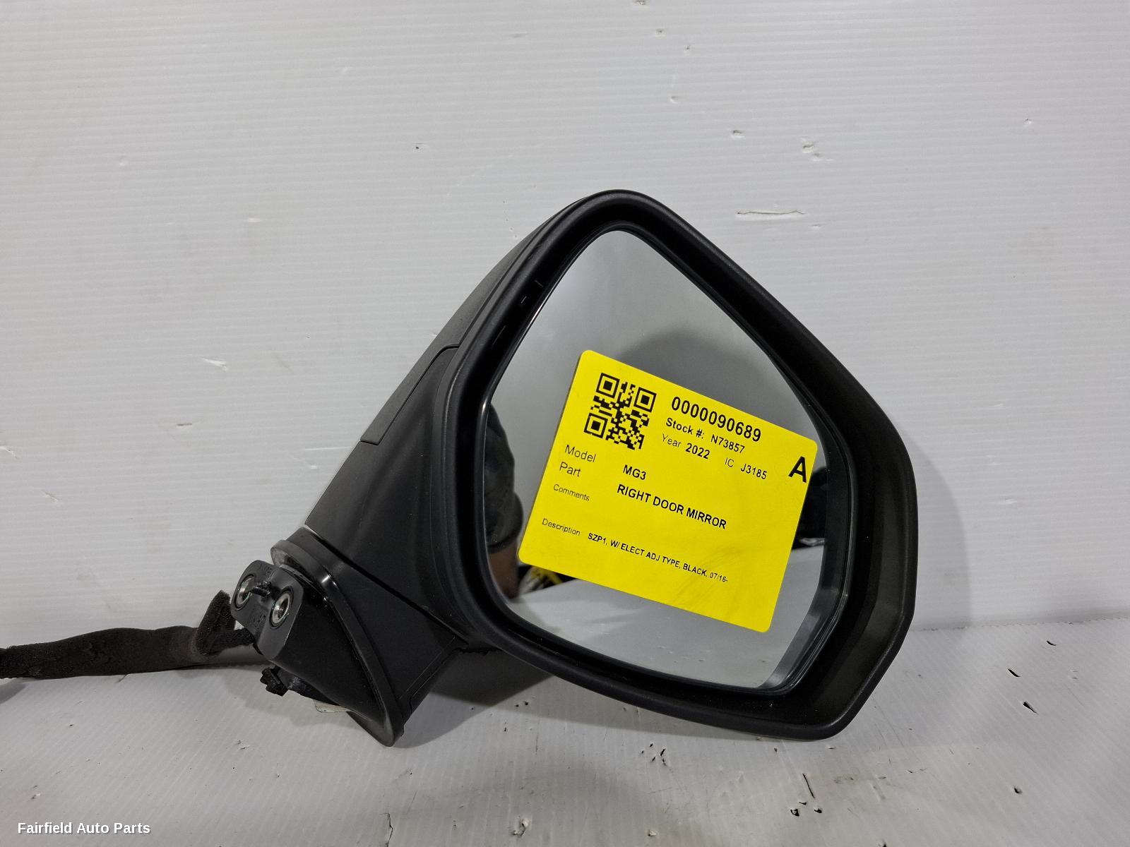 2016-2024 Mg Mg3 Right Door Mirror