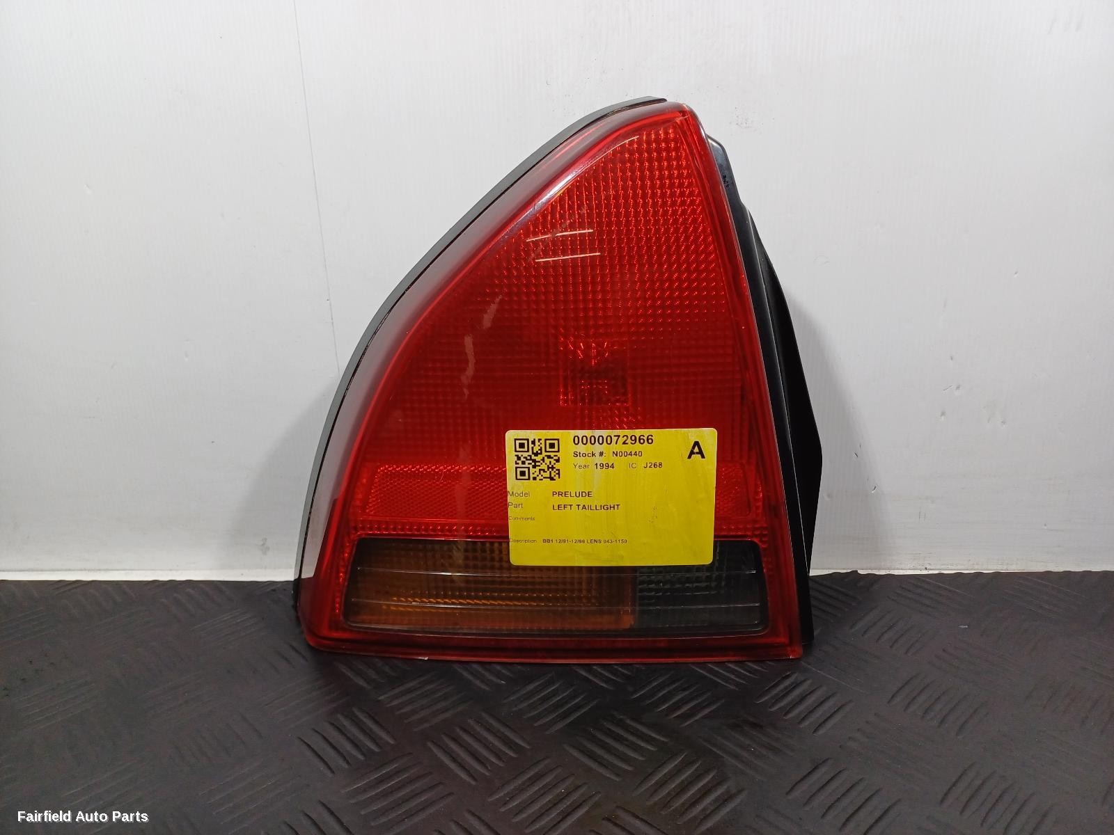 1991-1996 Honda Prelude Left Taillight