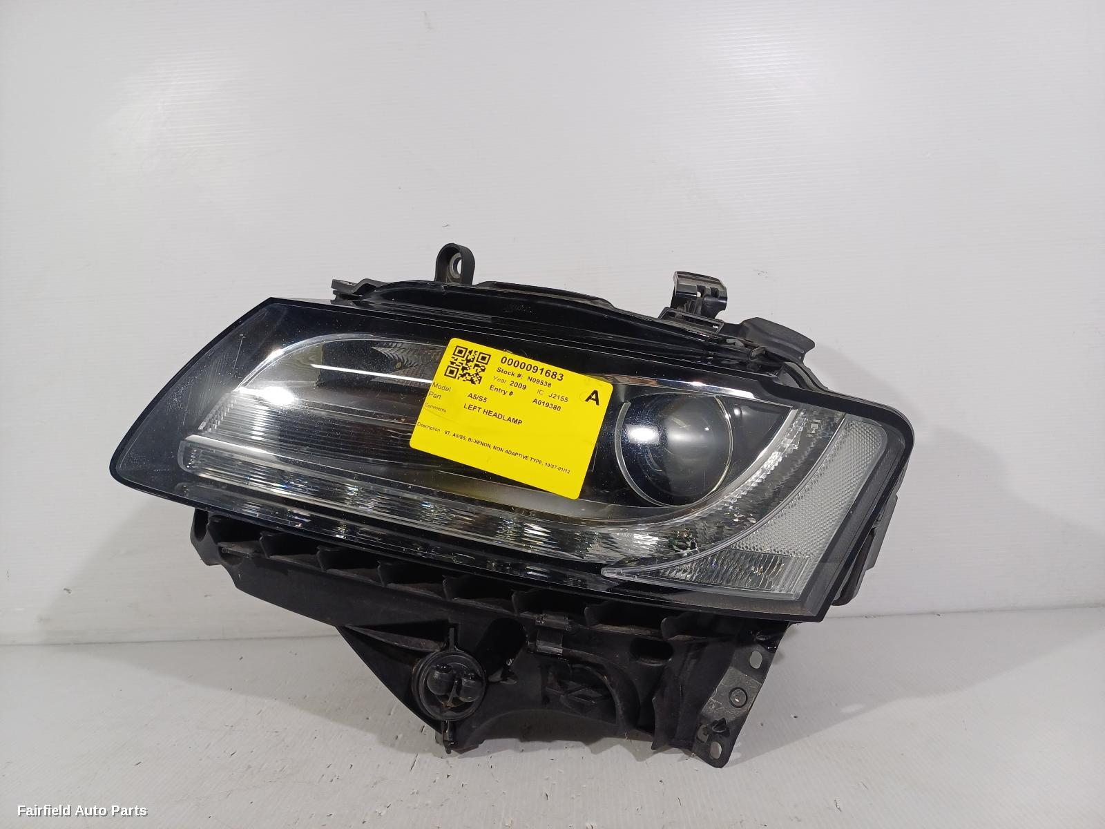 2007-2012 Audi A5 Left Headlamp