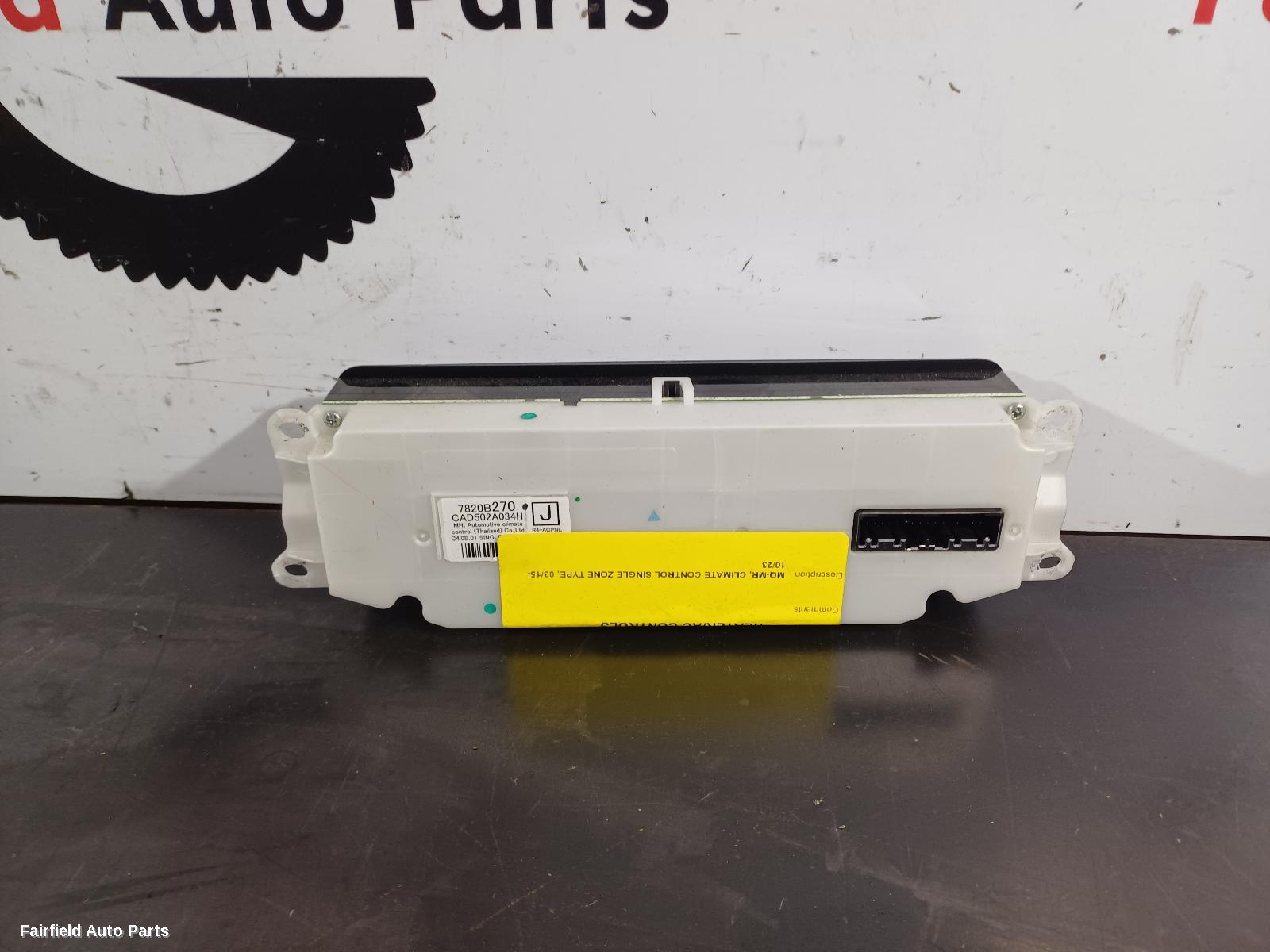 2015-2023 Mitsubishi Triton Heater Ac Controls