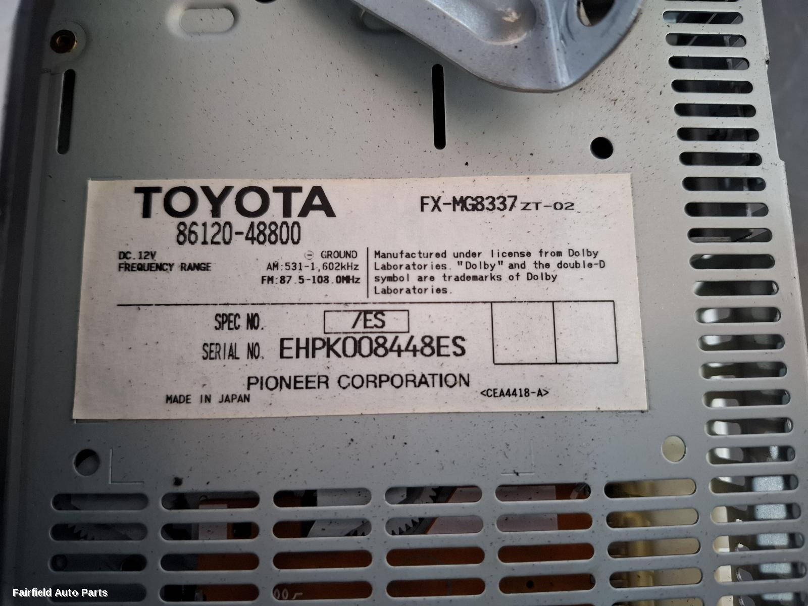 2003-2005 Lexus Rx Series Radio Cd Dvd Sat Tv
