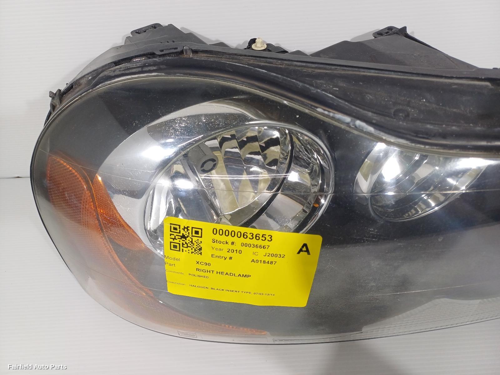 2003-2014 Volvo Xc90 Right Headlamp