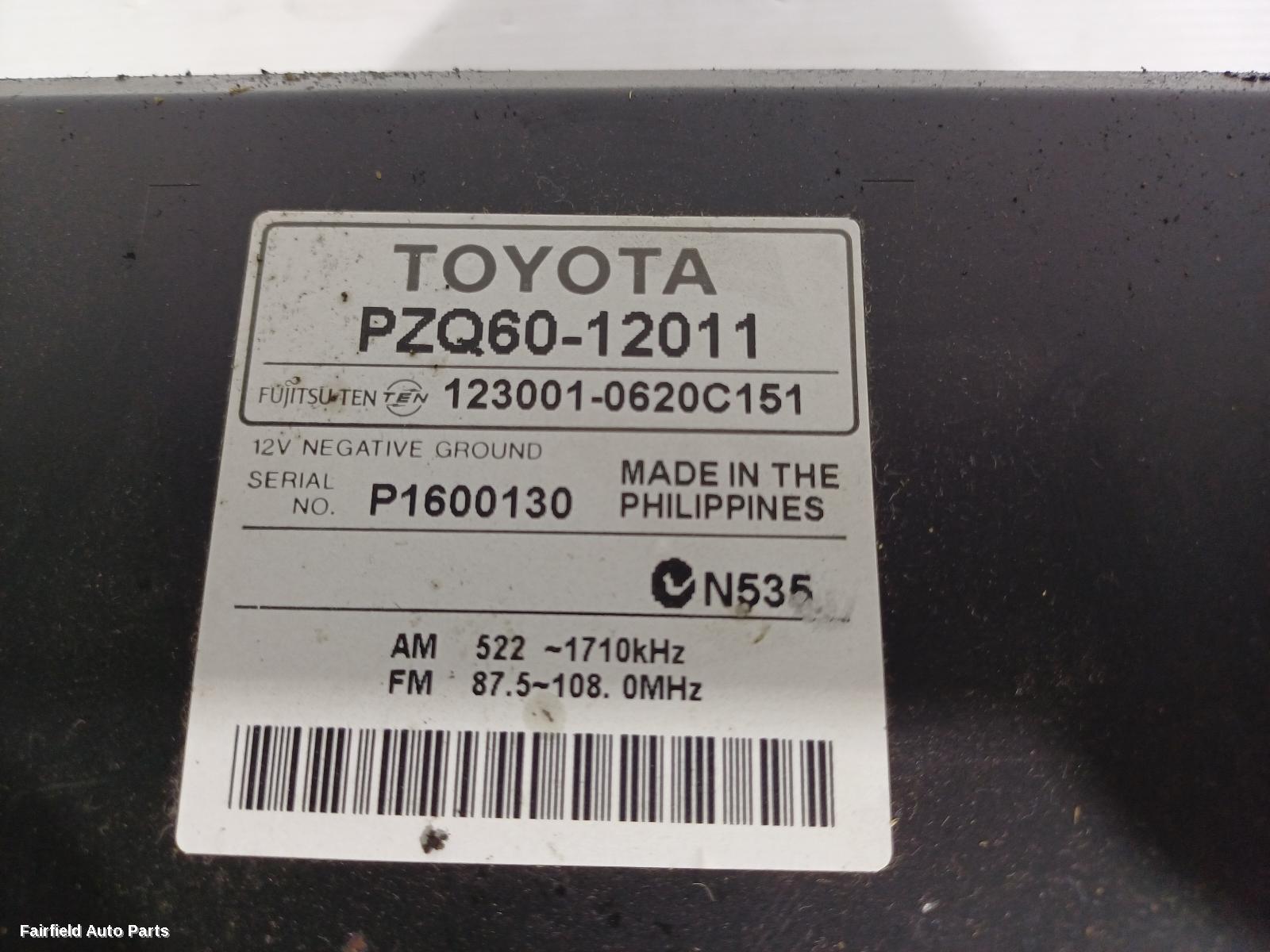 2007-2013 Toyota Corolla Radio Cd Dvd Sat Tv